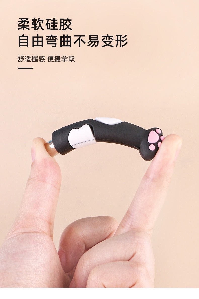 Cross-border nail art multi-functional magnet, cute cat paw cartoon, strong suction force, anti-drop cylindrical strong magnetic magnet detail image 4