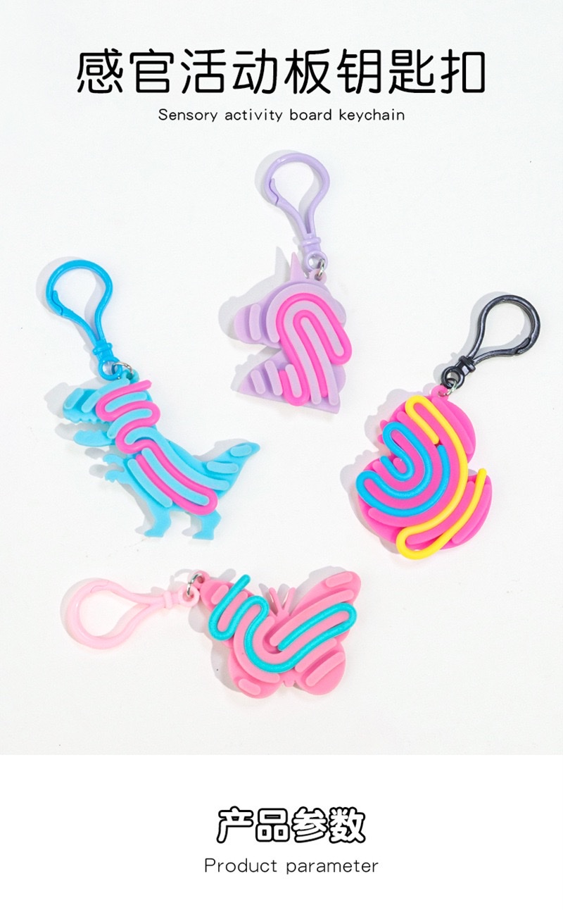 Silicone sensory board keychains, bags, pendants, novel toys detail image 2
