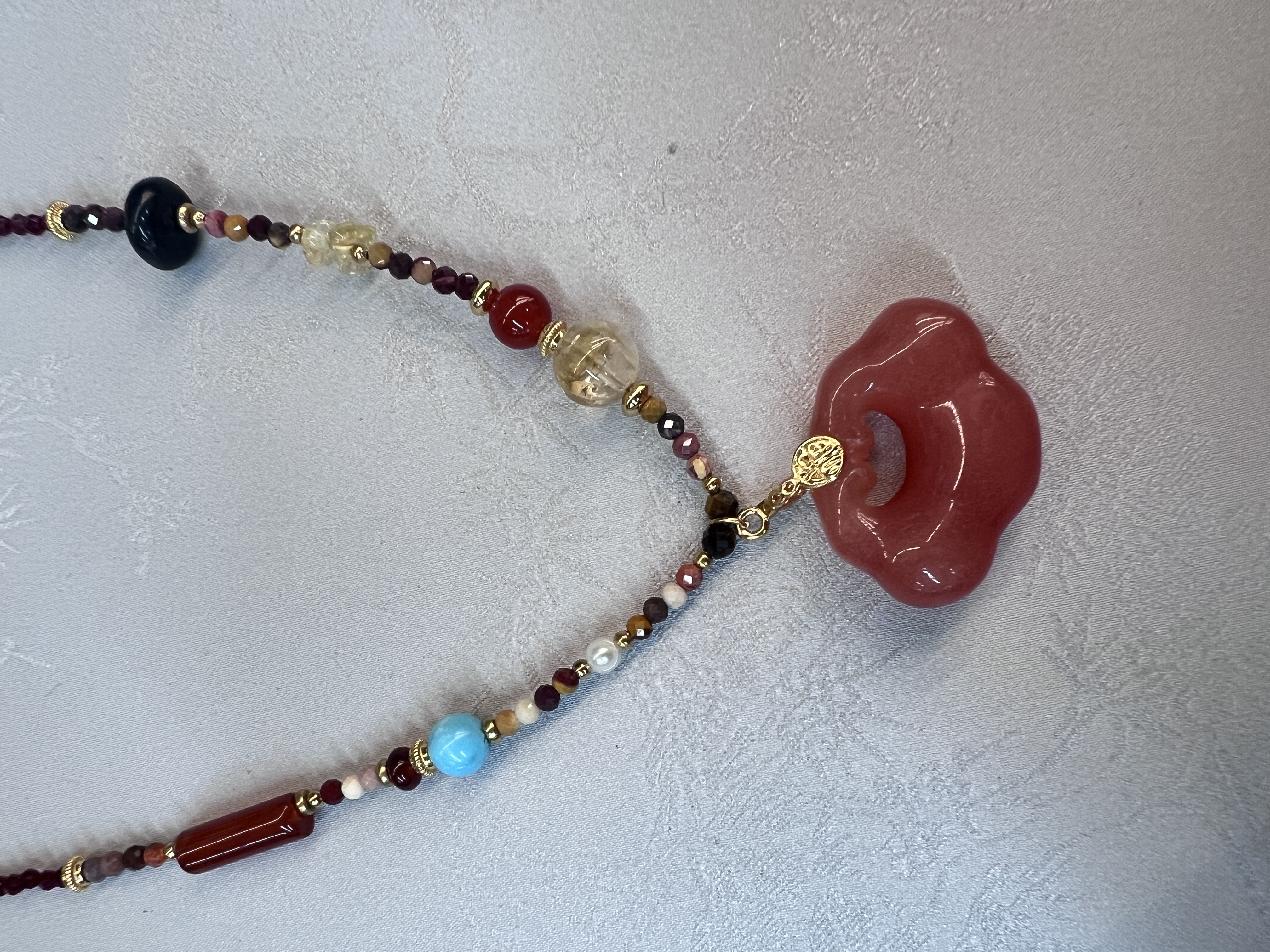 潮流天然石首饰项链吊坠简约时尚百搭女款首饰品详情图2