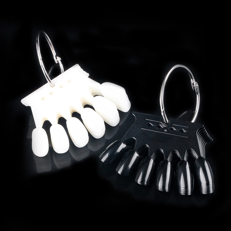 Nail art color card: Transparent natural color, board color, practice nail plates, false nails, nail molds, crown color card, 6 colors