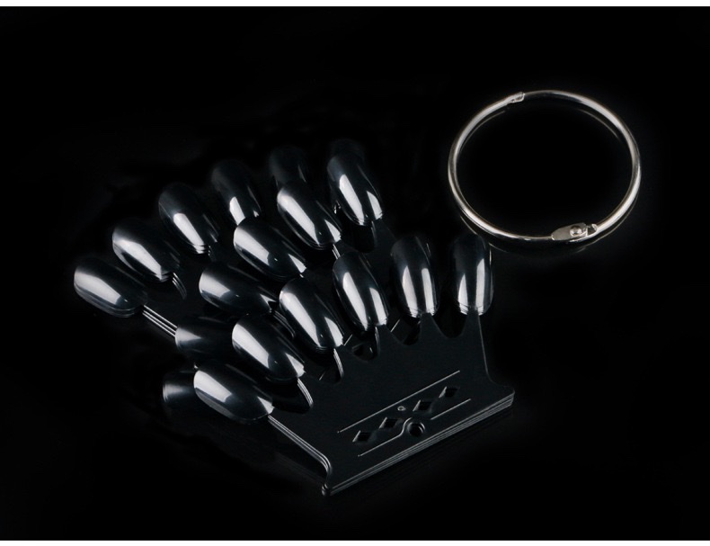 Nail art color card: Transparent natural color, board color, practice nail plates, false nails, nail molds, crown color card, 6 colors detail image 7