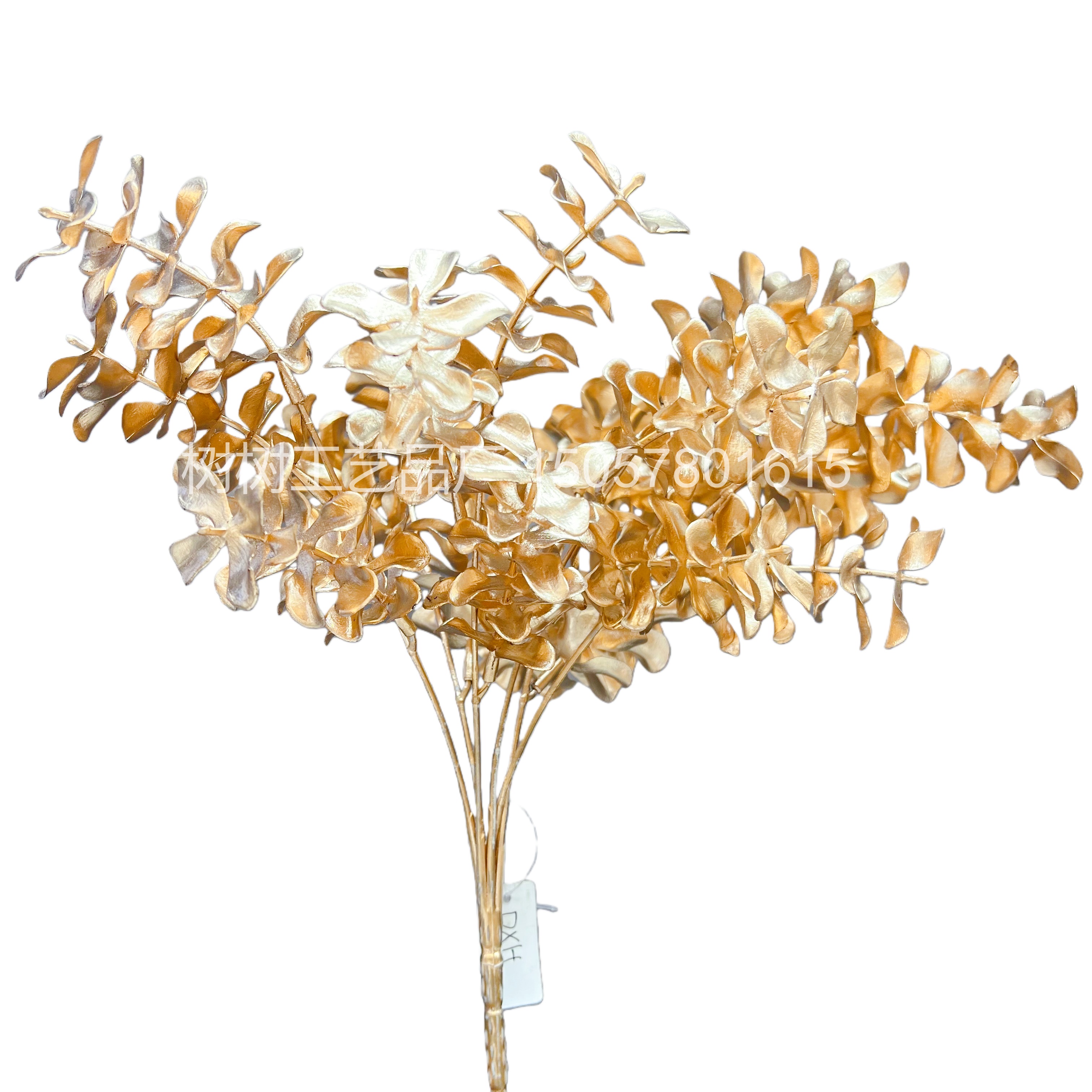金色丁香花仿真花圣诞花手工花家居装饰配件圣诞花装饰配件礼品配件pu花束塑料花仿真花假花详情图2