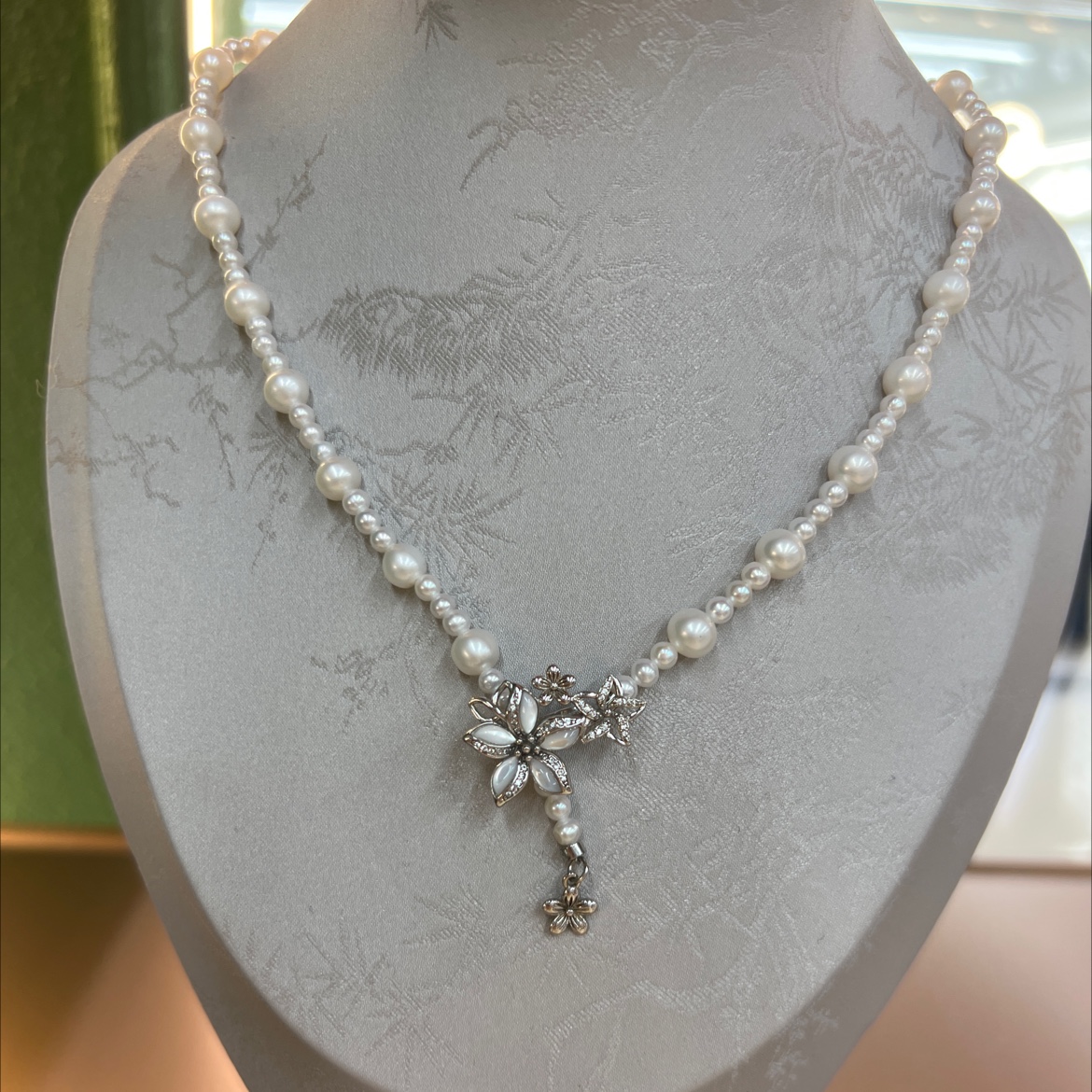 纯银配饰项链珍珠项链女款简约百搭时尚首饰品