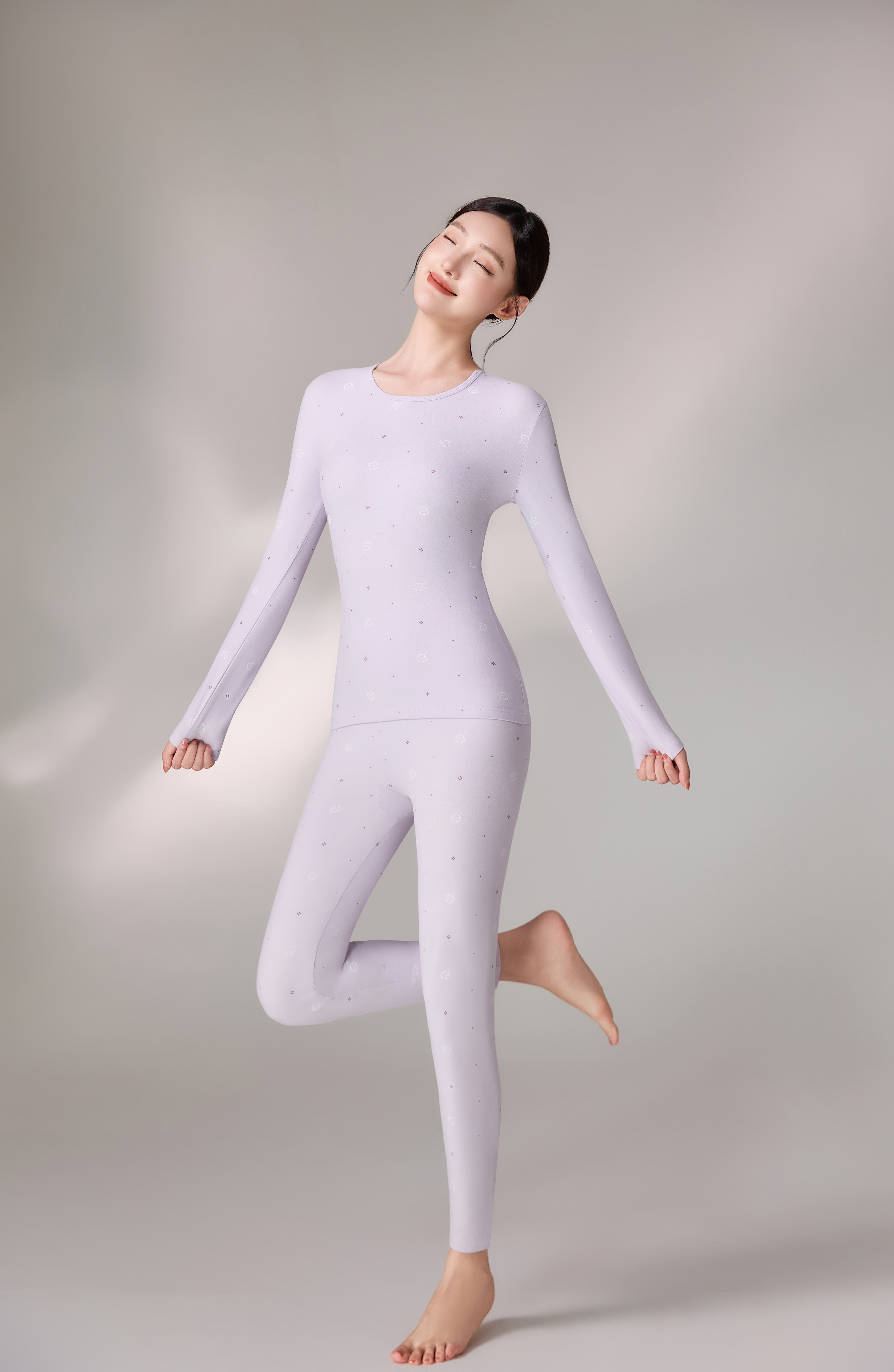 索丽娅女士秋冬保暖内衣套装内衣内搭秋裤保暖衣女秋季薄款舒适温暖纯棉莱卡磨毛详情图9