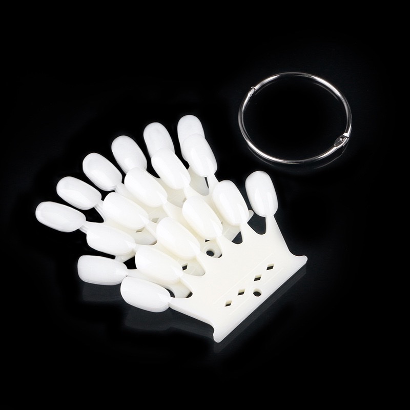 Nail art color card: Transparent natural color, board color, practice nail plates, false nails, nail molds, crown color card, 6 colors Application Scenario