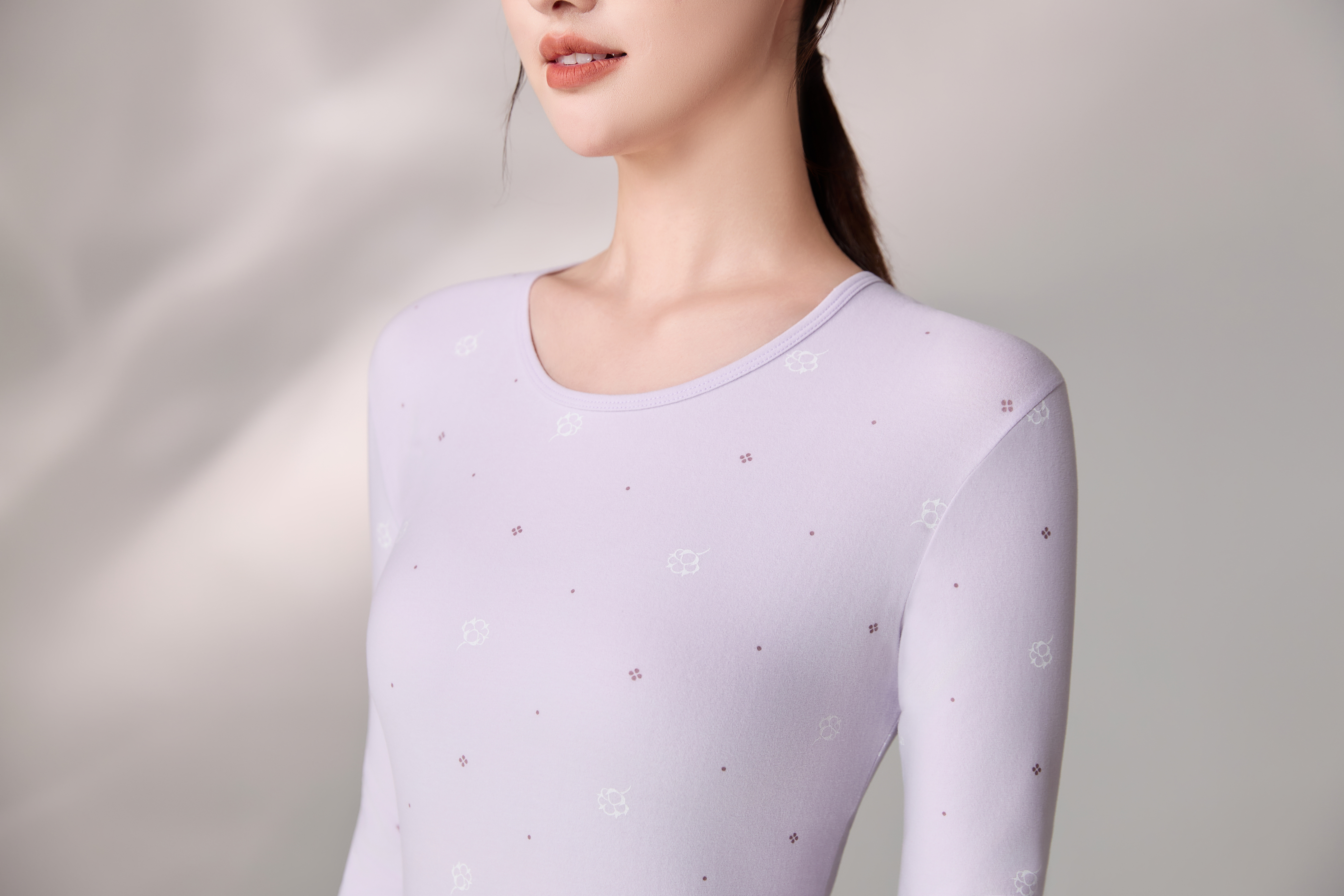 索丽娅女士秋冬保暖内衣套装内衣内搭秋裤保暖衣女秋季薄款舒适温暖纯棉莱卡磨毛详情图10