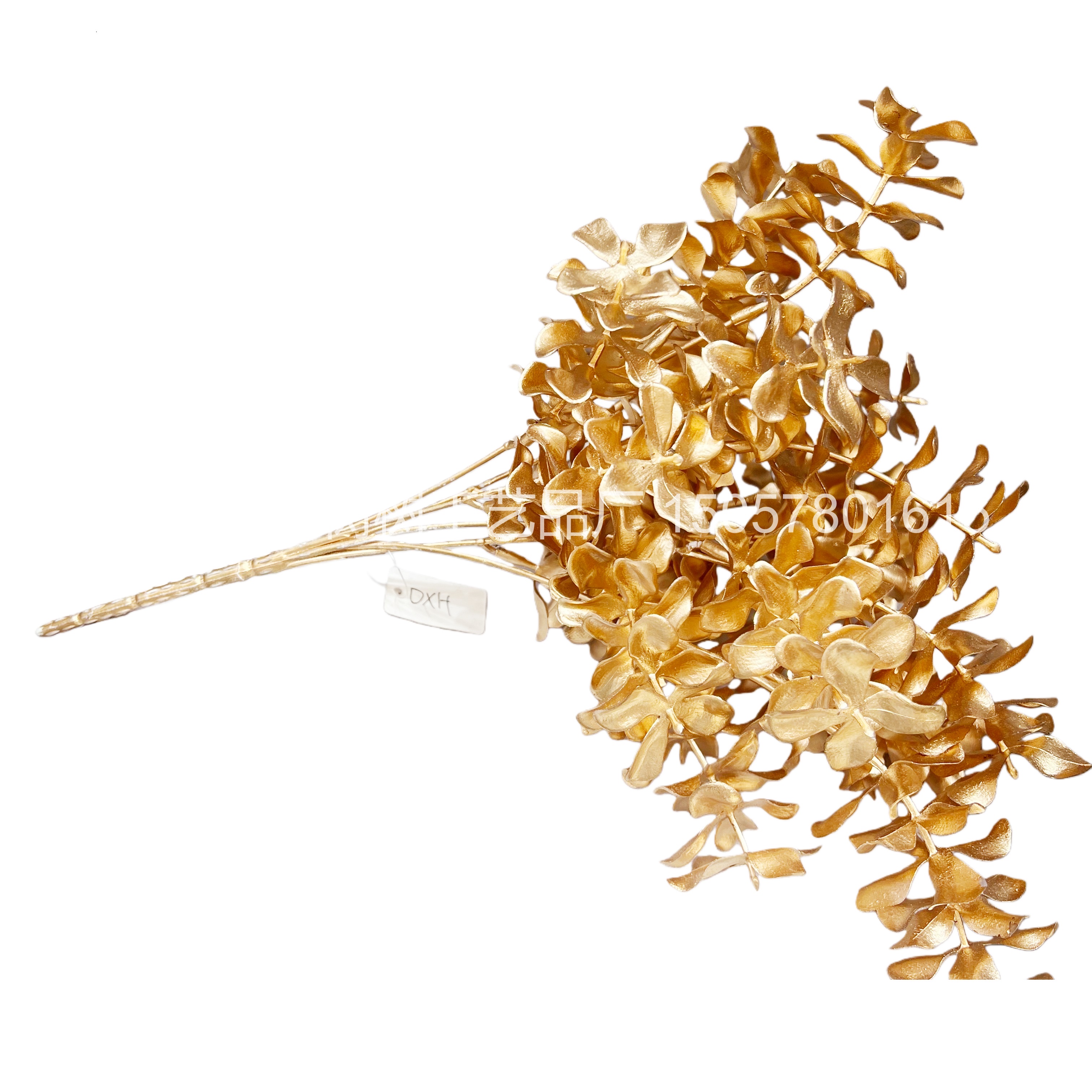 金色丁香花仿真花圣诞花手工花家居装饰配件圣诞花装饰配件礼品配件pu花束塑料花仿真花假花详情图3