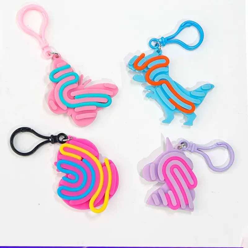 Silicone sensory board keychains, bags, pendants, novel toys