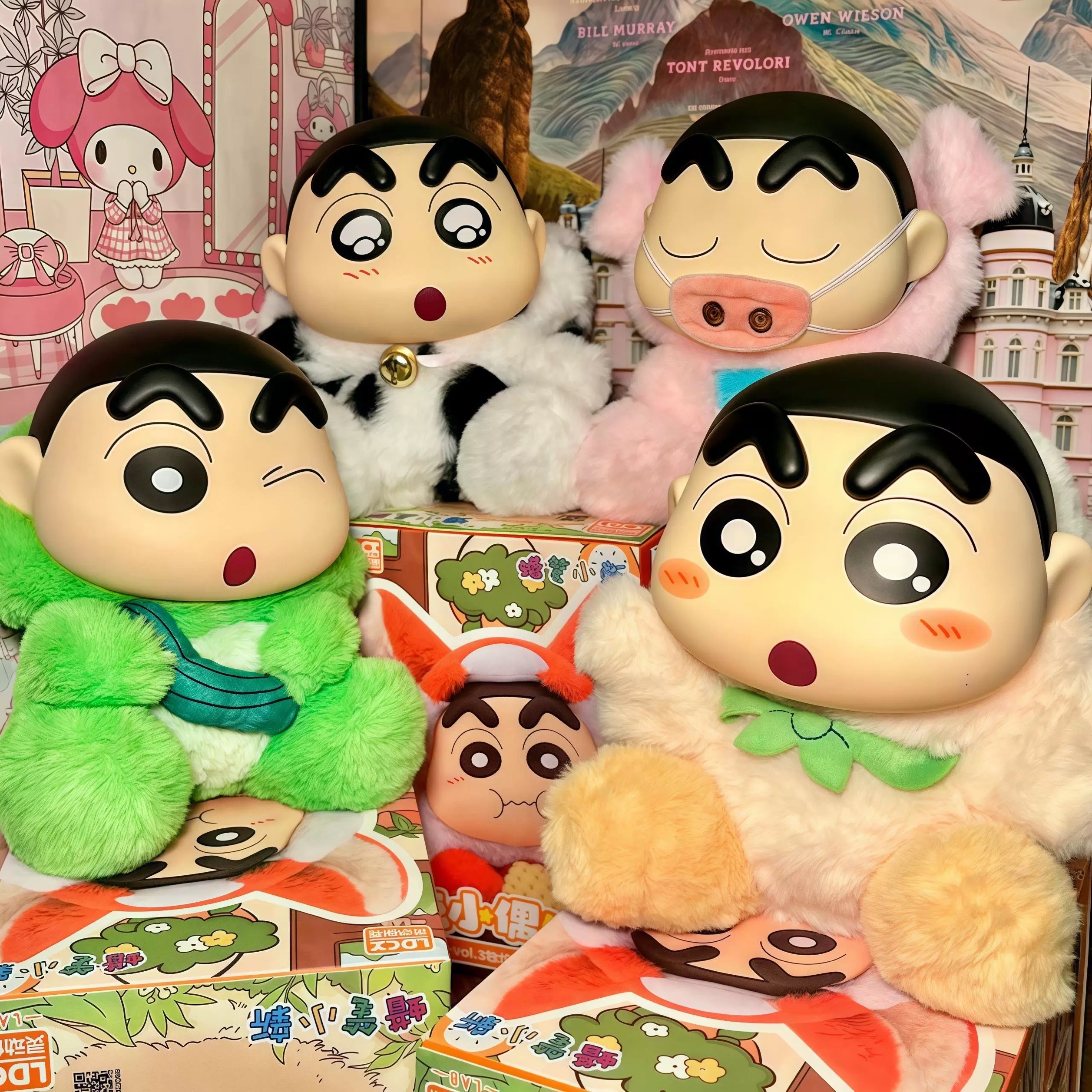 Official genuine, dynamic and creative Crayon Shin-chan blind box, vinyl plush "Story of the Season" figure, Christmas gift doll Application Scenario