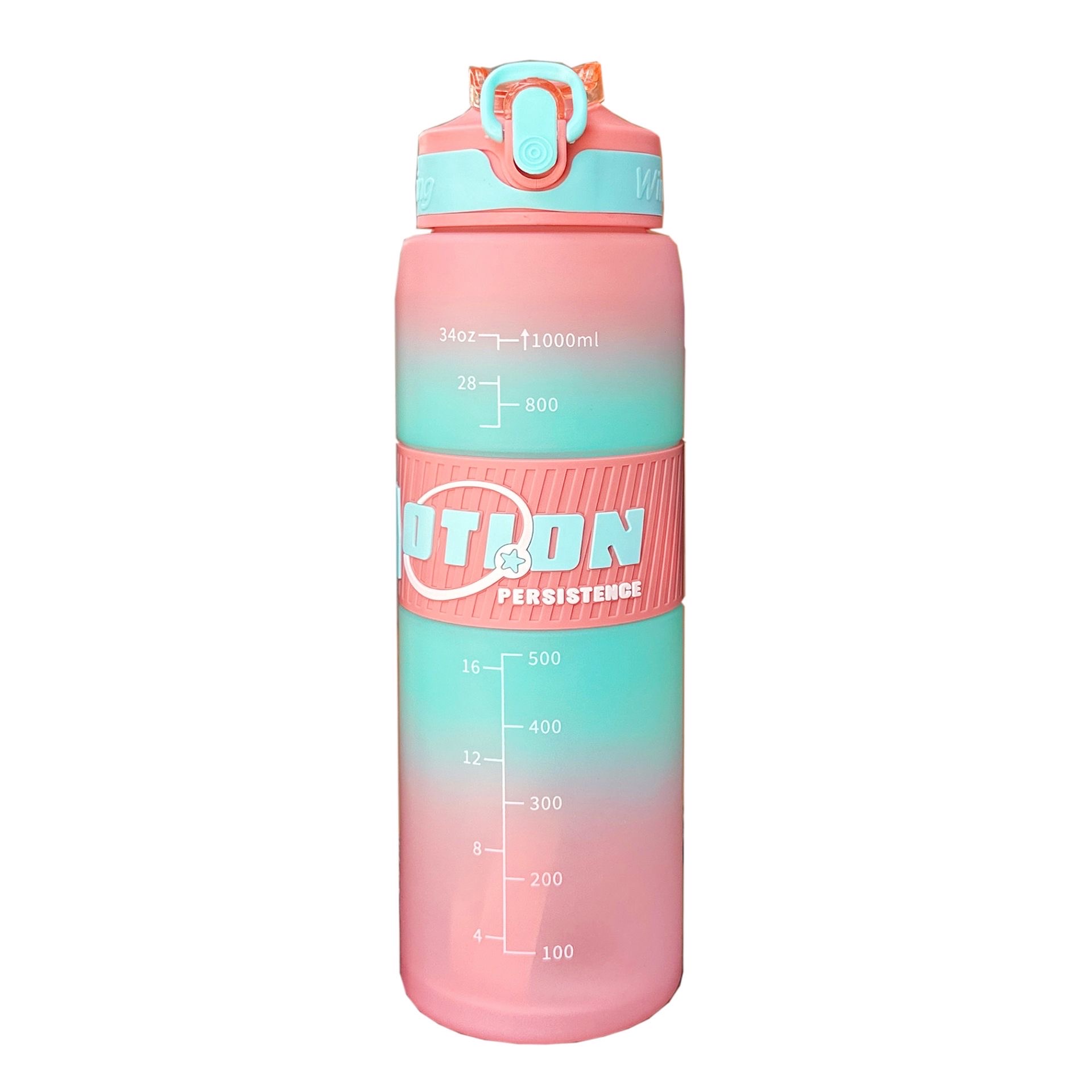 Gradient color sandblasted high appearance level adult other large-capacity outdoor water bottles, couple fitness water cups, anti-drop portable sports cups 800ML/1000ML L/Y Item Picture