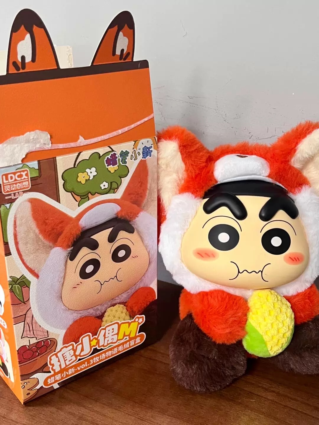 官方正品灵动创想蜡笔小新盲盒搪胶毛绒牧场物语手办圣诞礼物玩偶