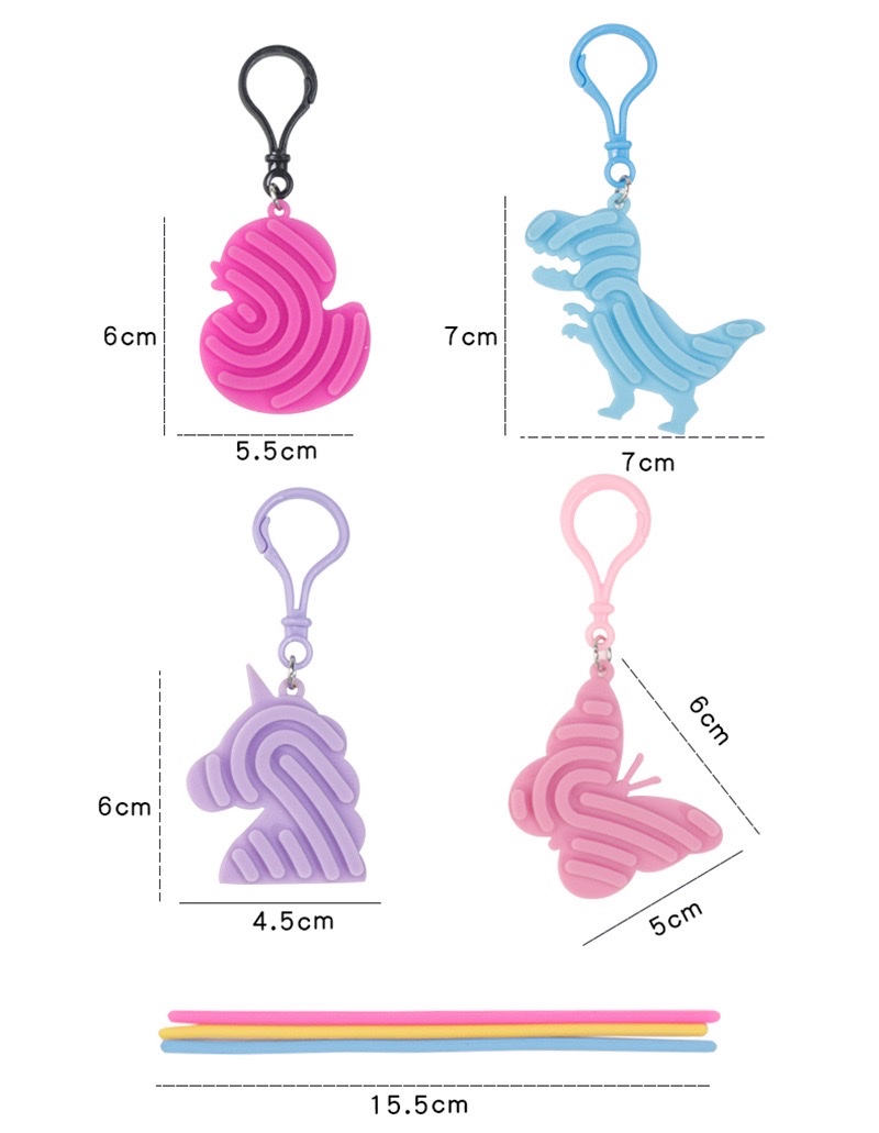 Silicone sensory board keychains, bags, pendants, novel toys detail image 3