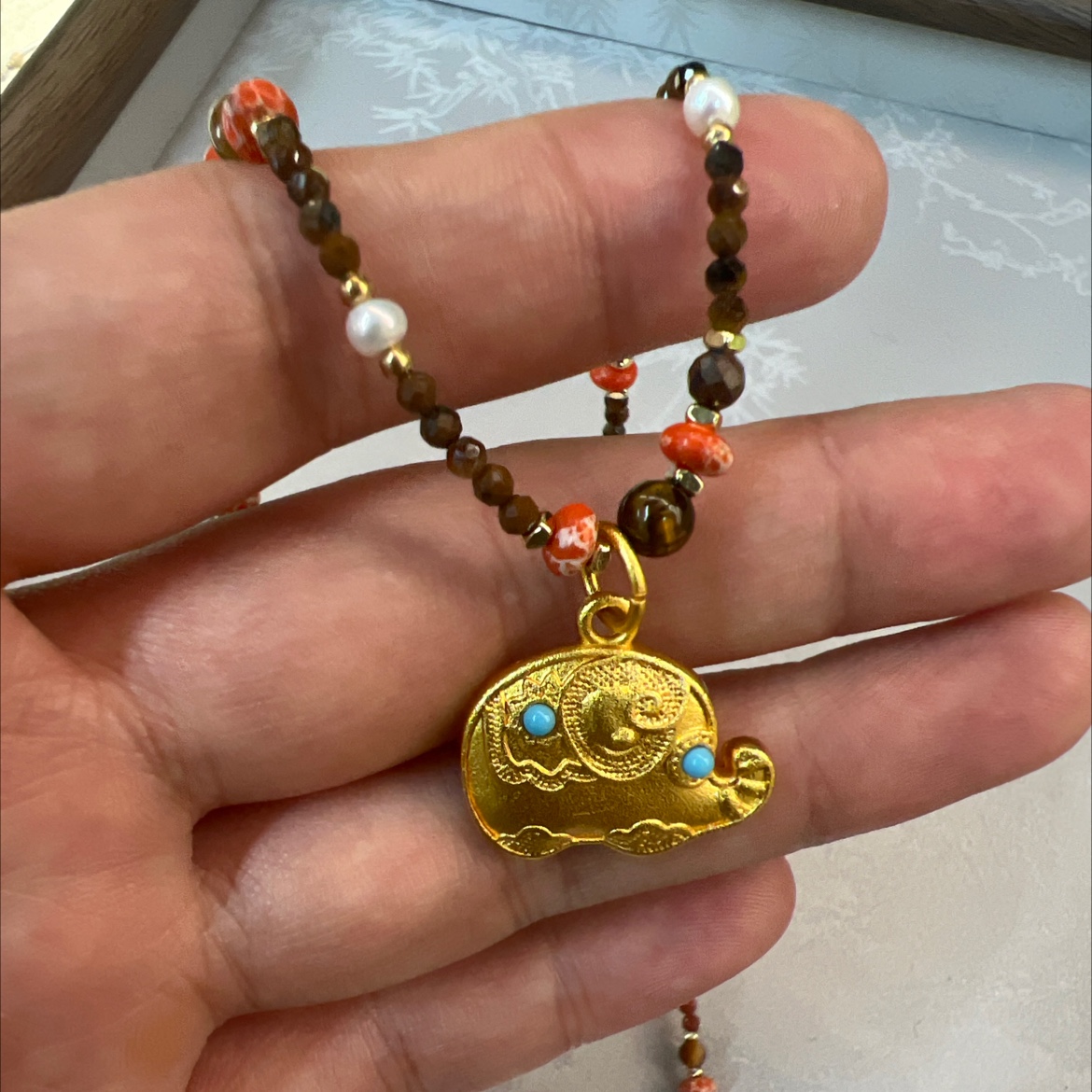 潮流钛钢首饰不锈钢项链珍珠吊坠简约时尚女款项链饰品礼物详情图2