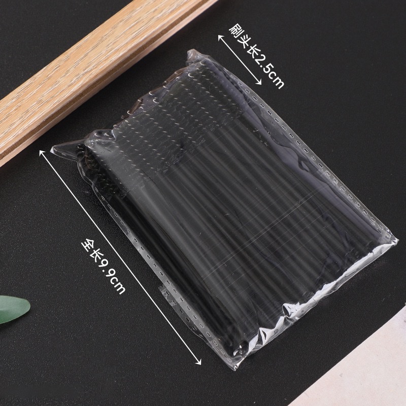 Cross-border false eyelash implantation, hollow shaft mascara brush, 50 eyebrow brushes, spiral eyelash curls, beauty tools Specification image