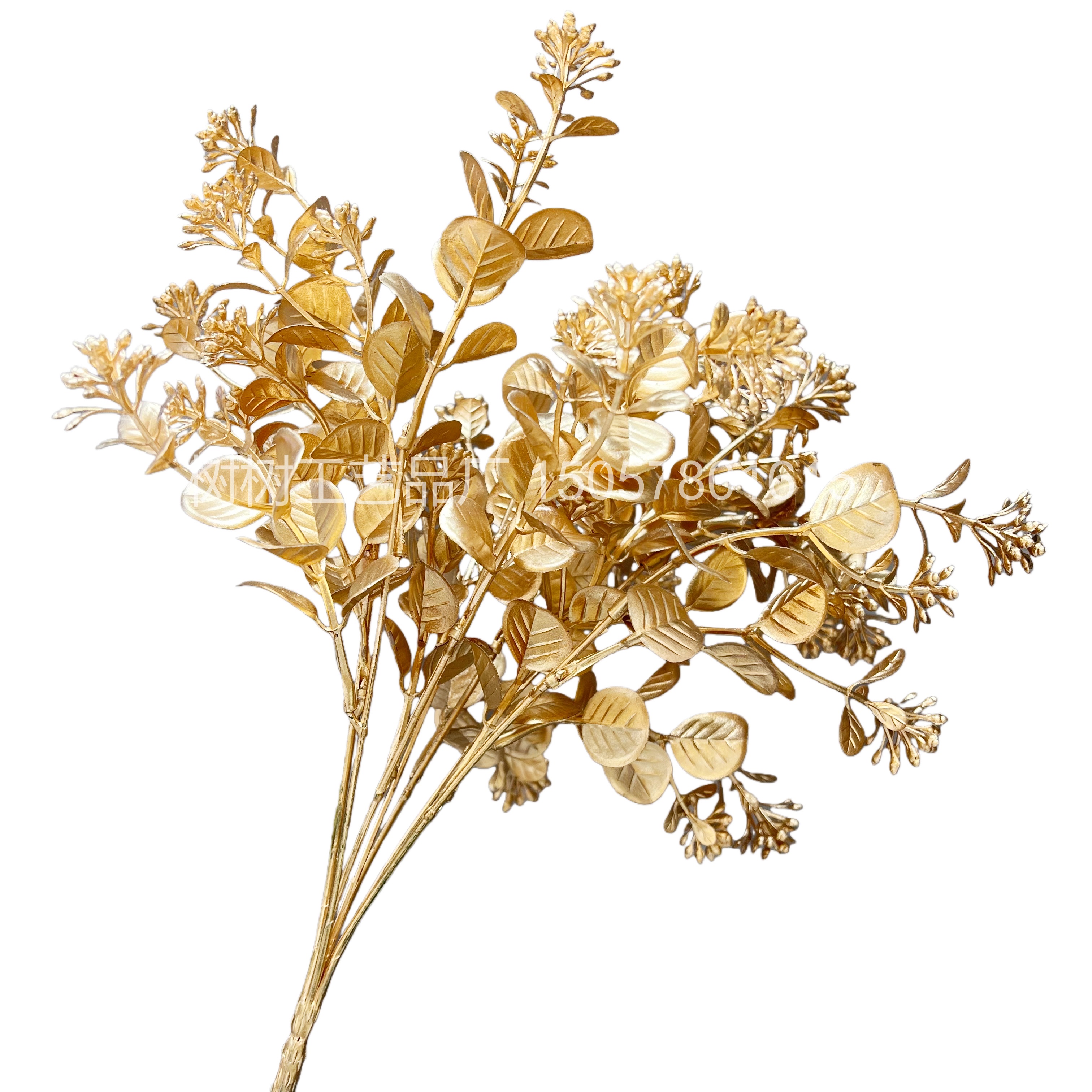 Golden bouquet 7-pronged dandelion artificial flowers, Christmas flowers, home decoration, Christmas flower accessories, New Year gift accessories, artificial flowers, artificial flowers, plastic artificial flowers detail image 6