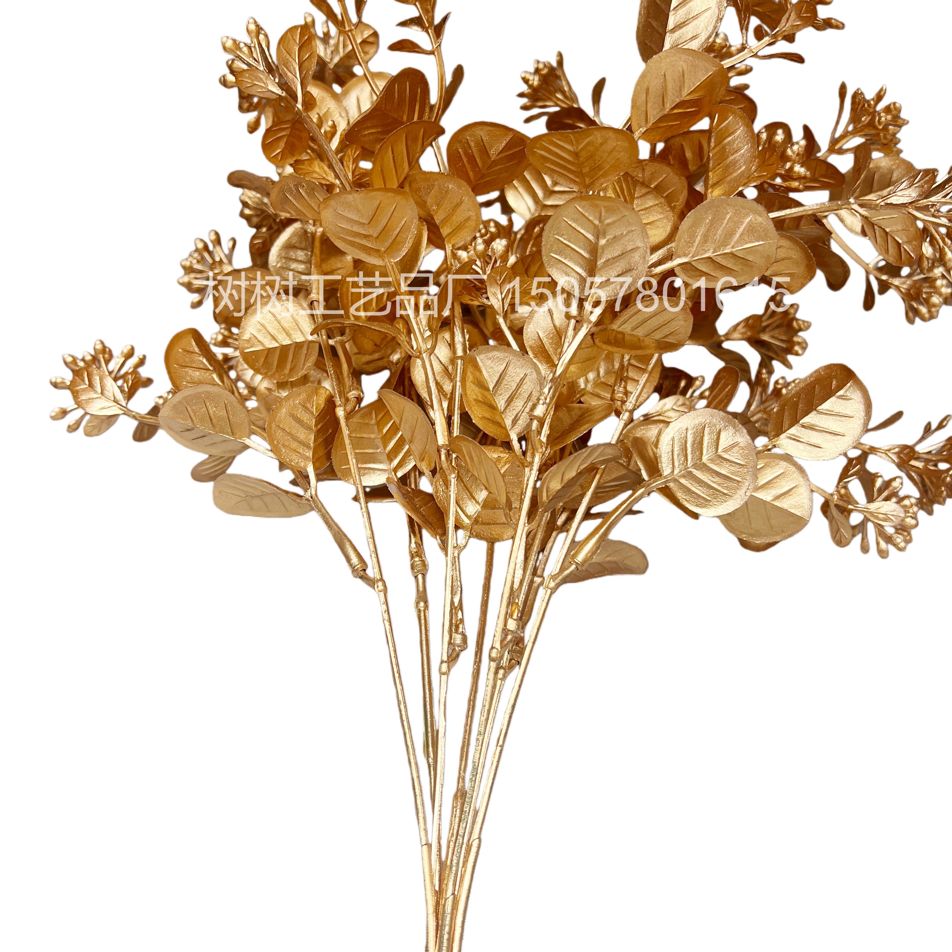 Golden bouquet 7-pronged dandelion artificial flowers, Christmas flowers, home decoration, Christmas flower accessories, New Year gift accessories, artificial flowers, artificial flowers, plastic artificial flowers Item Picture