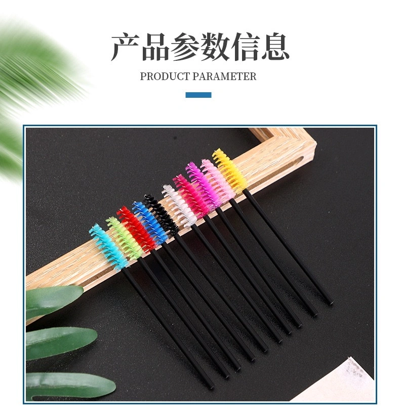 Cross-border false eyelash implantation, hollow shaft mascara brush, 50 eyebrow brushes, spiral eyelash curls, beauty tools detail image 5