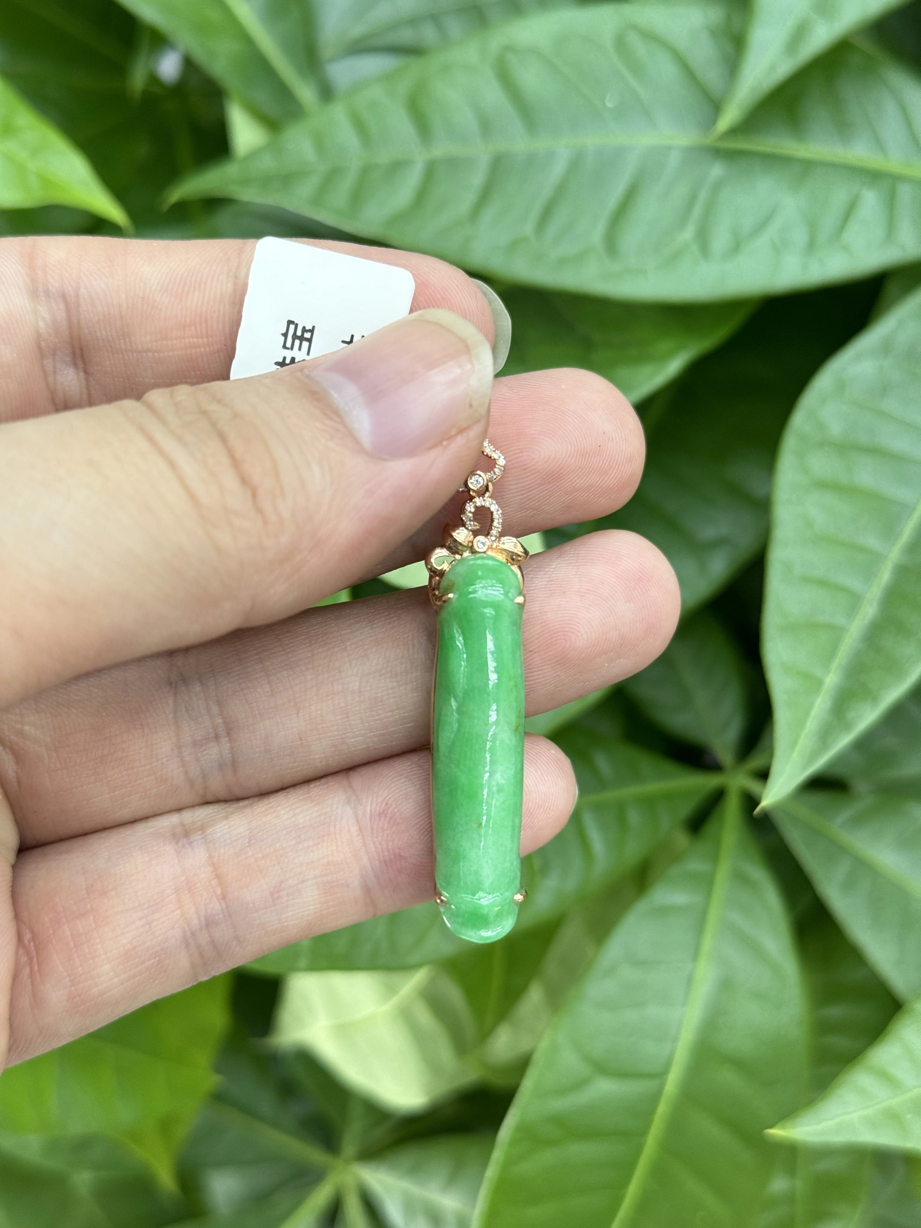 18k green bamboo joints detail image 1