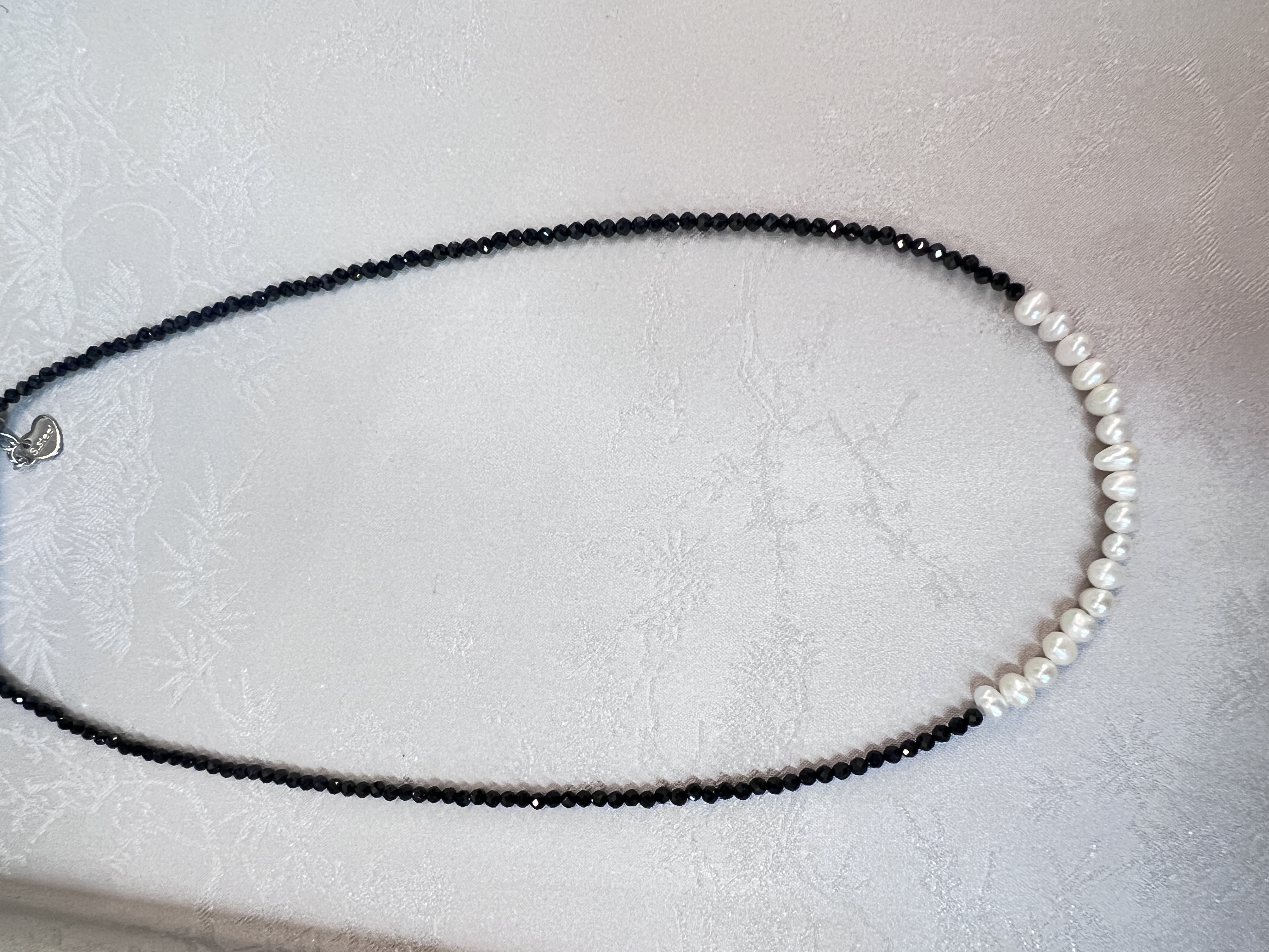 Trendy titanium steel jewelry necklace, pearl necklace, fashionable, simple and versatile, women's and men's jewelry