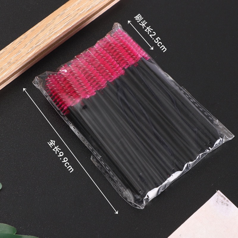 Cross-border false eyelash implantation, hollow shaft mascara brush, 50 eyebrow brushes, spiral eyelash curls, beauty tools Item Picture