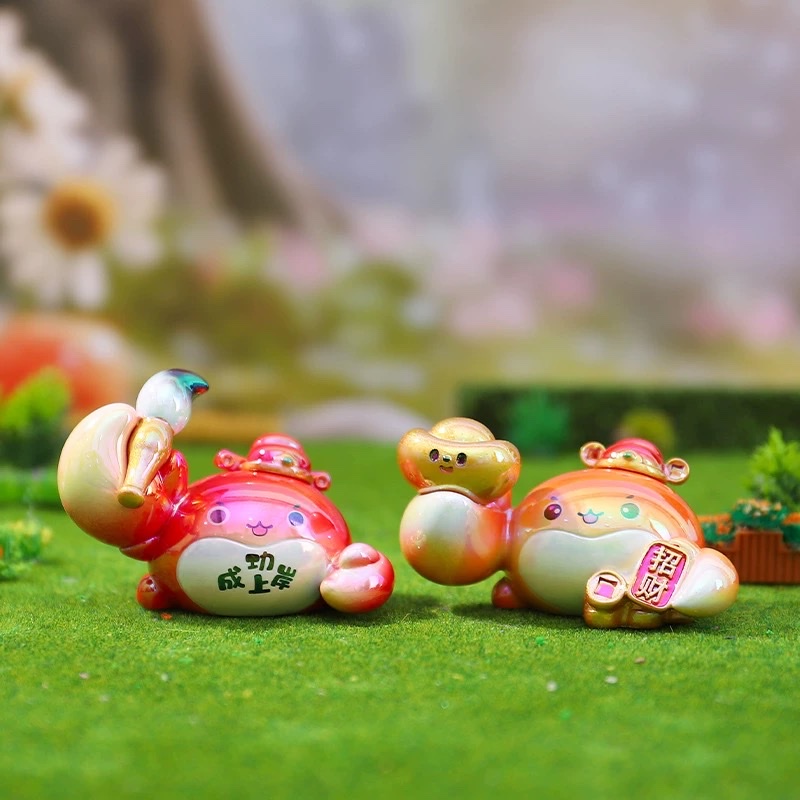 Authentic lucky and prosperous crab blind box decoration, simulated crab table, opening and housewarming figurine, birthday gift detail image 7