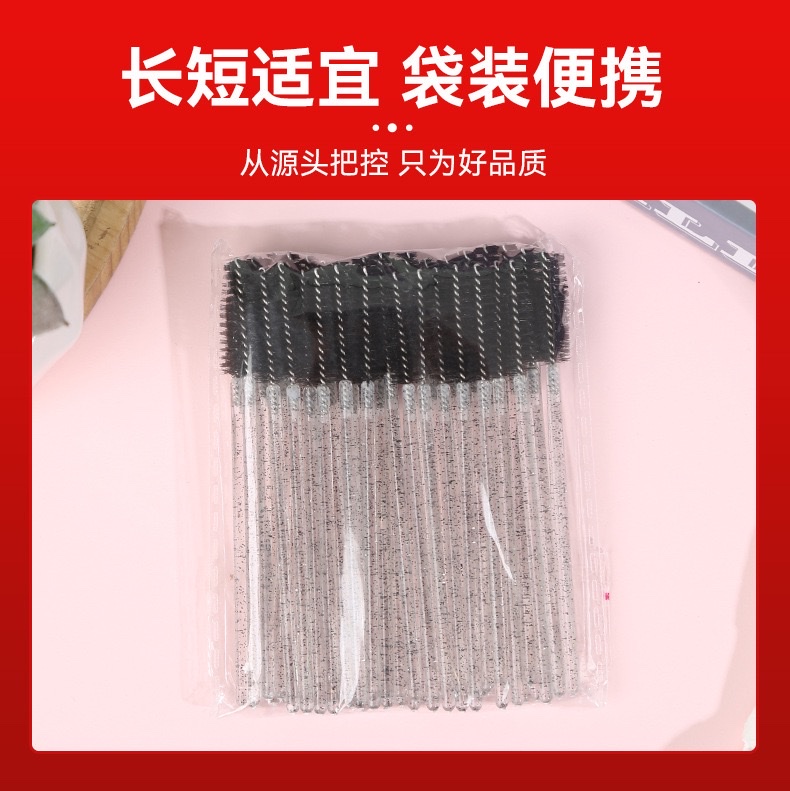 Crystal mascara brushes are in stock and available for wholesale. They are solid and can be used for both eyebrows and eyelashes, as well as colored makeup tools like mascara combs detail image 4