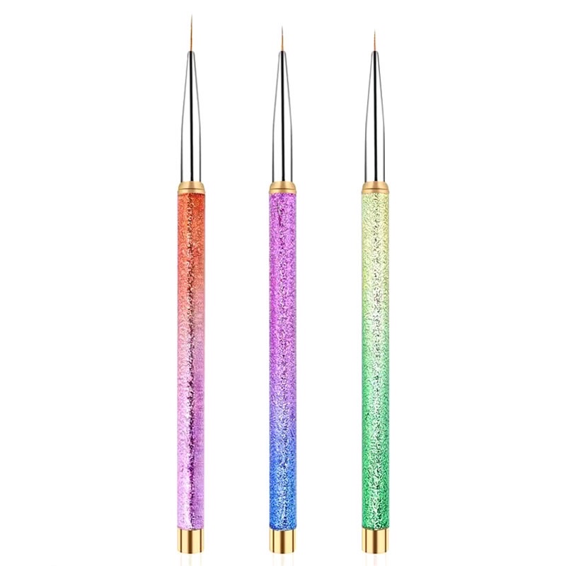 Cross-border nail pen wholesale, string pen, painting pen set, nail tool set of 3 pieces, nail brush detail image 10
