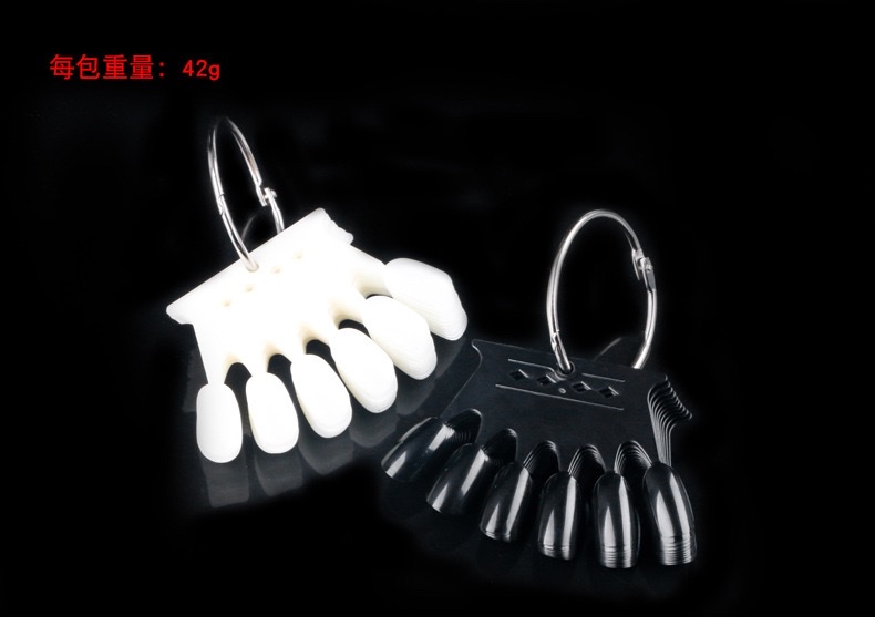 Nail art color card: Transparent natural color, board color, practice nail plates, false nails, nail molds, crown color card, 6 colors detail image 3