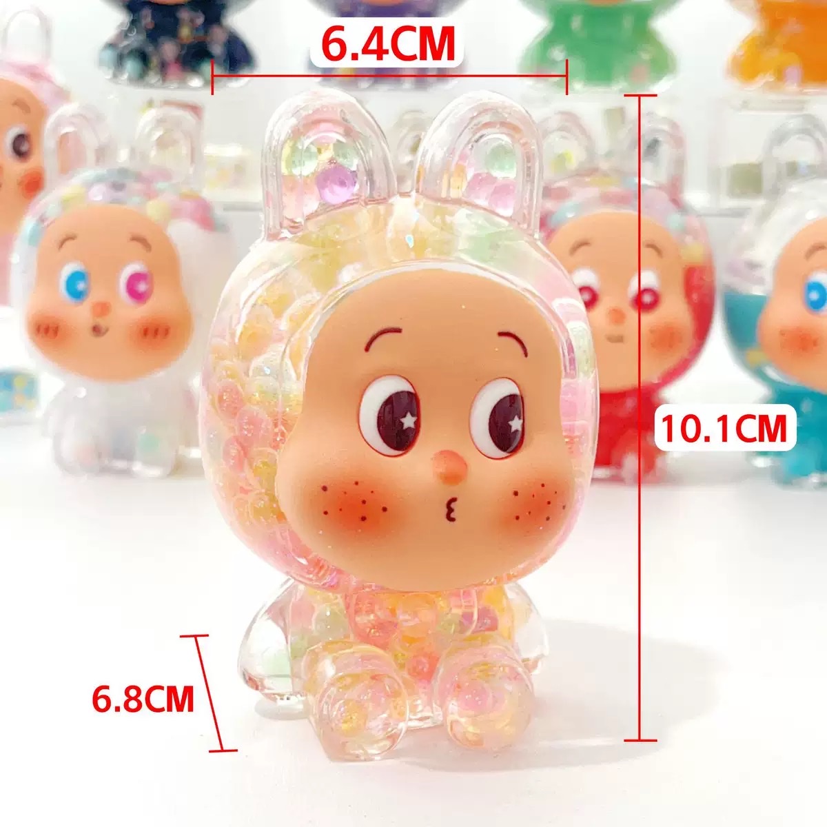 星星兔亚克力流沙摆件入油卡通公仔爆闪清新桌面摆件装饰品小礼品细节图