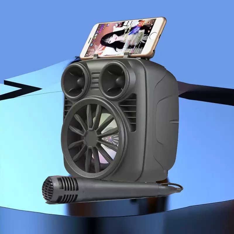 4寸手提蓝牙音箱户外便携小型广场舞大功率低音炮家用话筒K歌音响