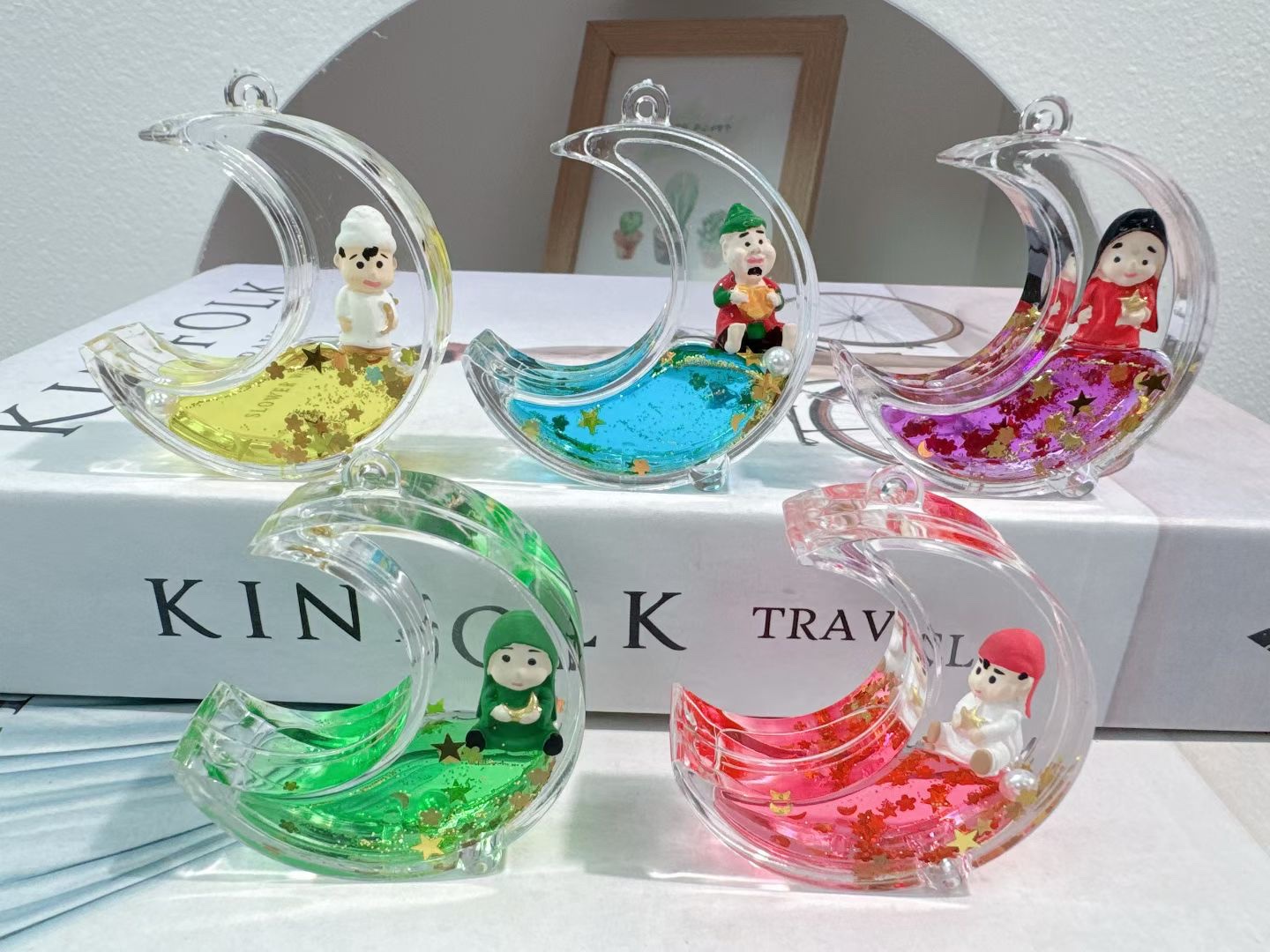 跨境爆款迪士尼流沙瓶钥匙扣挂件可爱卡通入油爆闪书包挂饰米奇米妮唐老鸭维尼熊挂件批发详情图19