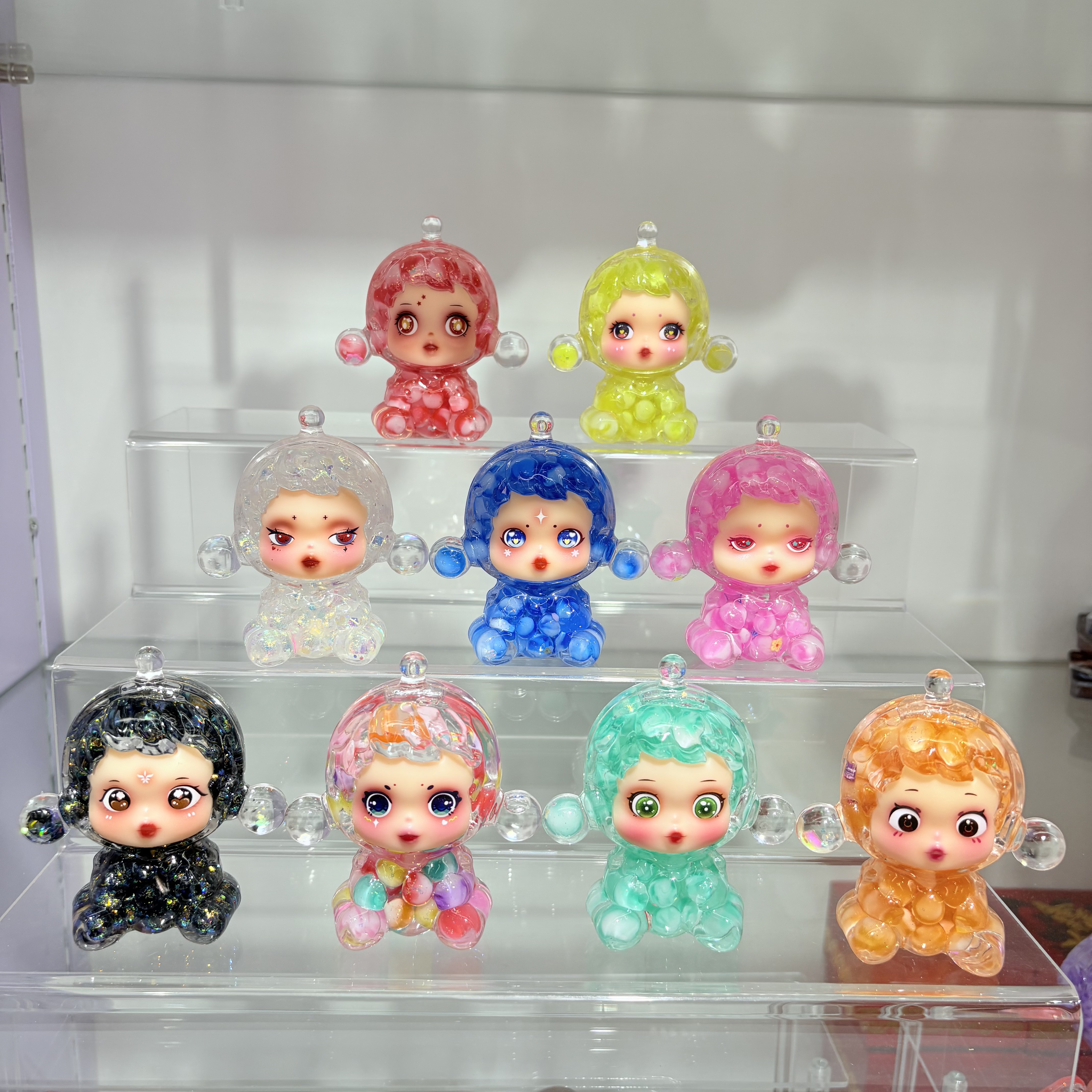 Sp大流沙摆件泡泡珠夜光桌面小摆件可爱卡通学生小礼物批发亚克力入油女孩玩具