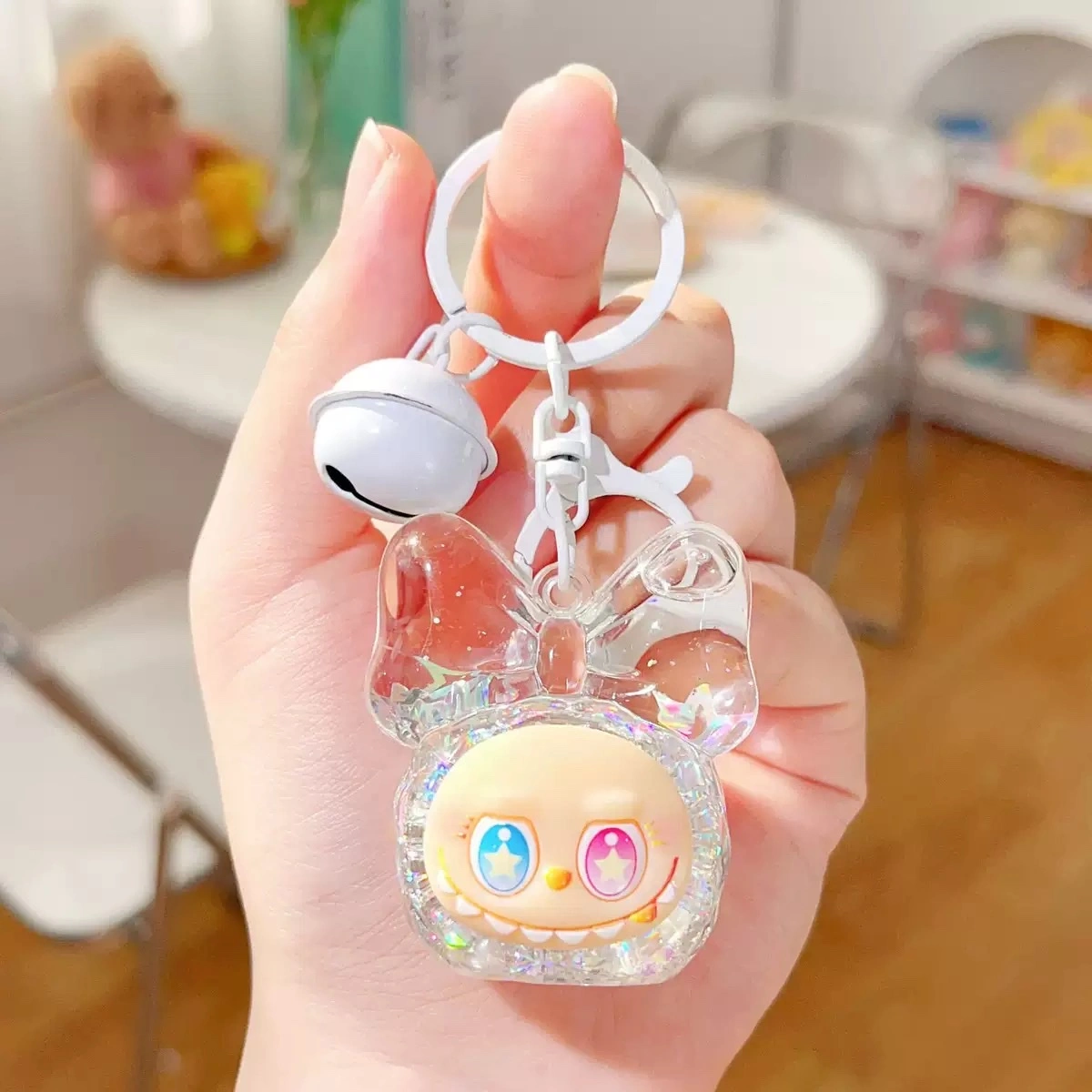 【 In-stock Factory 】 Acrylic oil-impregnated cartoon bow, car keychain, bag pendant, stall gift, blind box, display item, matching detail image 5