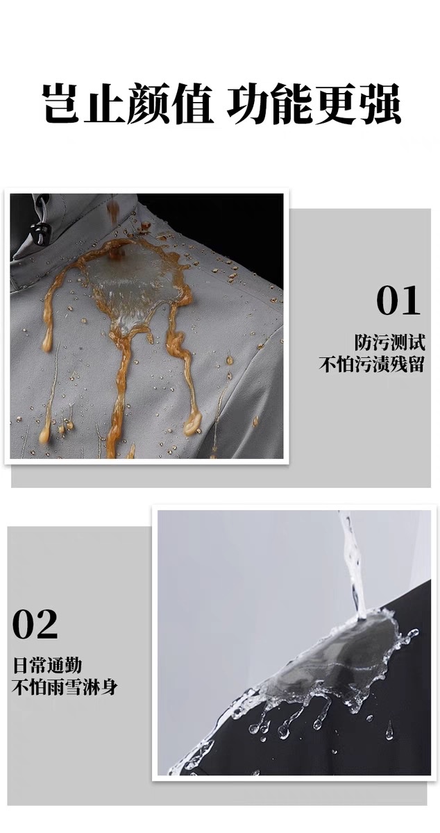 The fabric of the down jacket is thickened with twill waterproof, suitable for windbreakers, workwear, windbreakers and cotton-padded jackets detail image 4