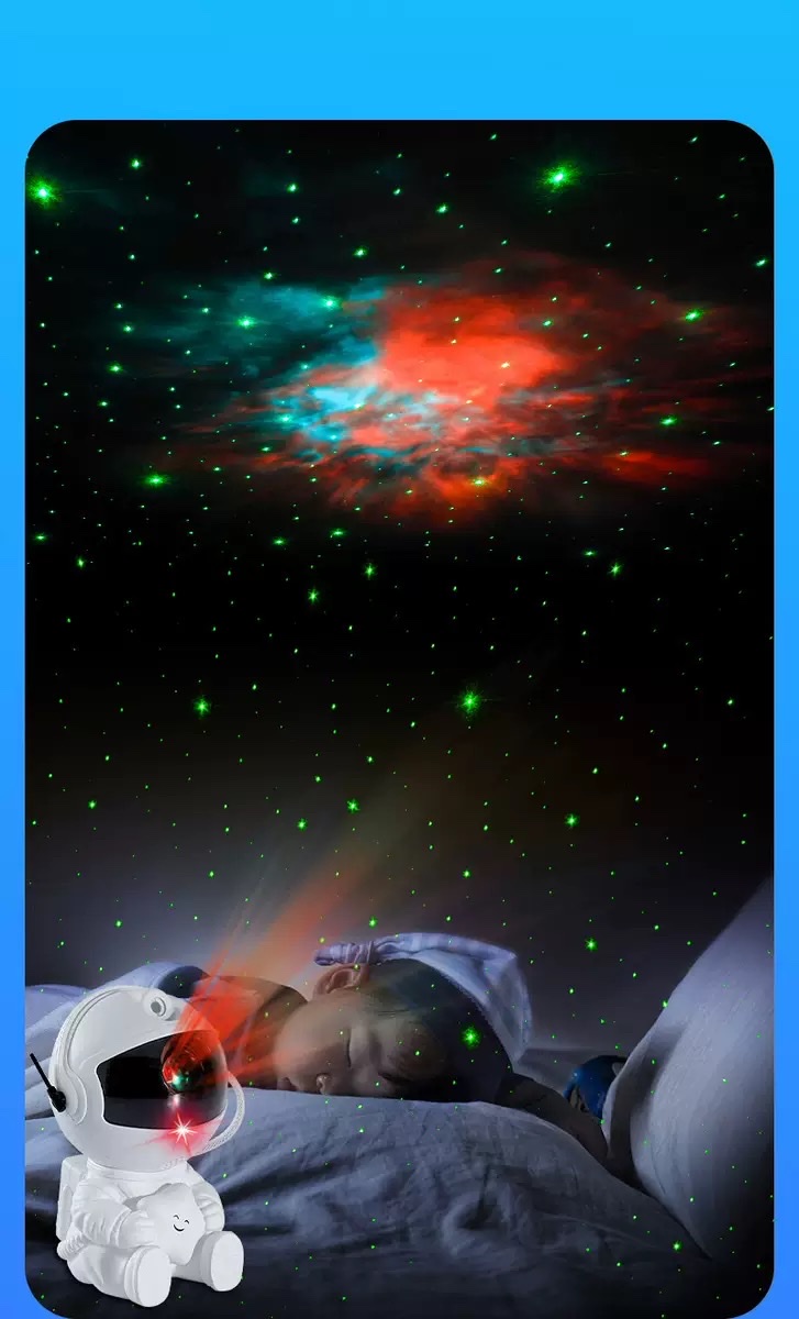 Best-selling cross-border dimmable starry sky projector light, dreamy bedroom night sky dynamic atmosphere light detail image 4