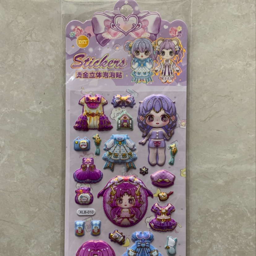烫金立体贴纸产品图