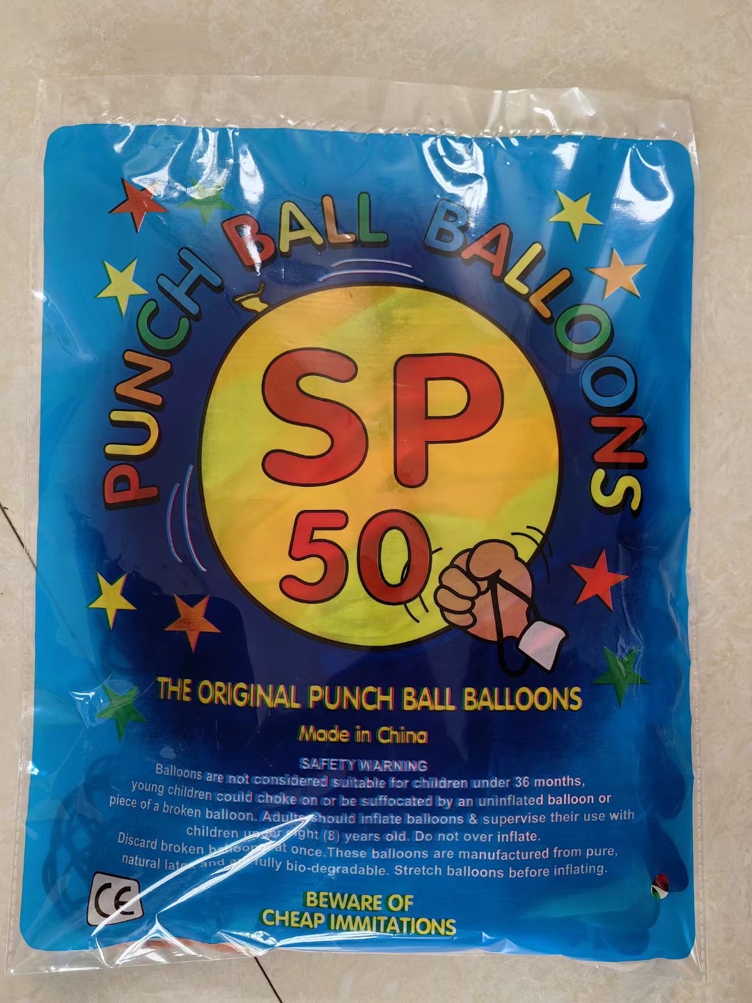 带橡皮筋拍拍球儿童玩具手拍气球带橡皮筋加厚乳胶气球