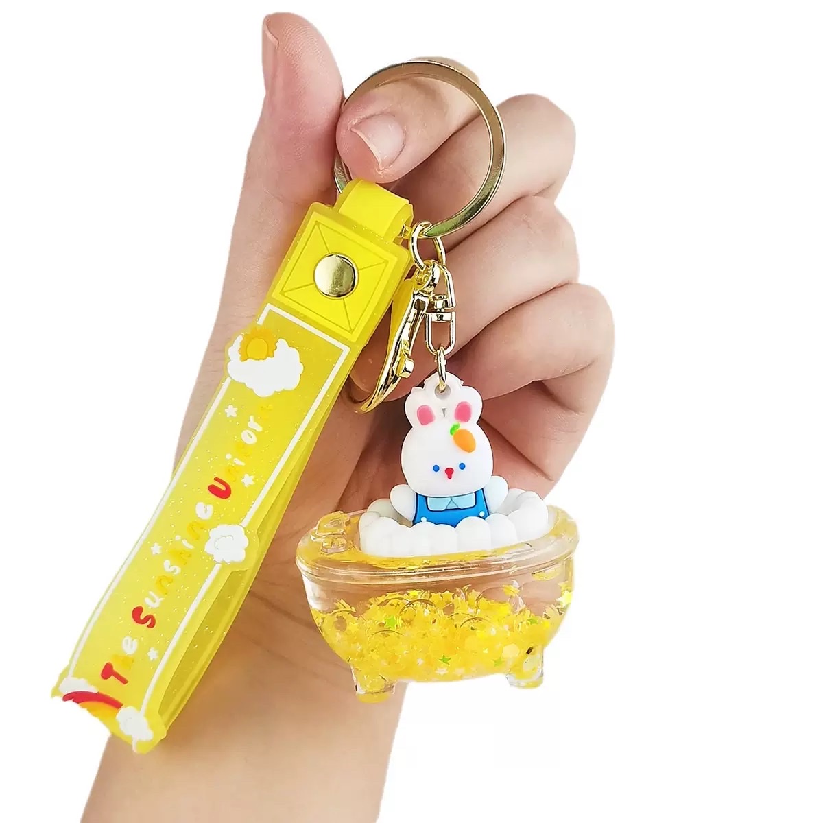 Acrylic cartoon oil-impregnated bubble beads, bathtub keychains, car pendants, exquisite bags, key chains, hanging decorations, wholesale matching blind boxes detail image 5