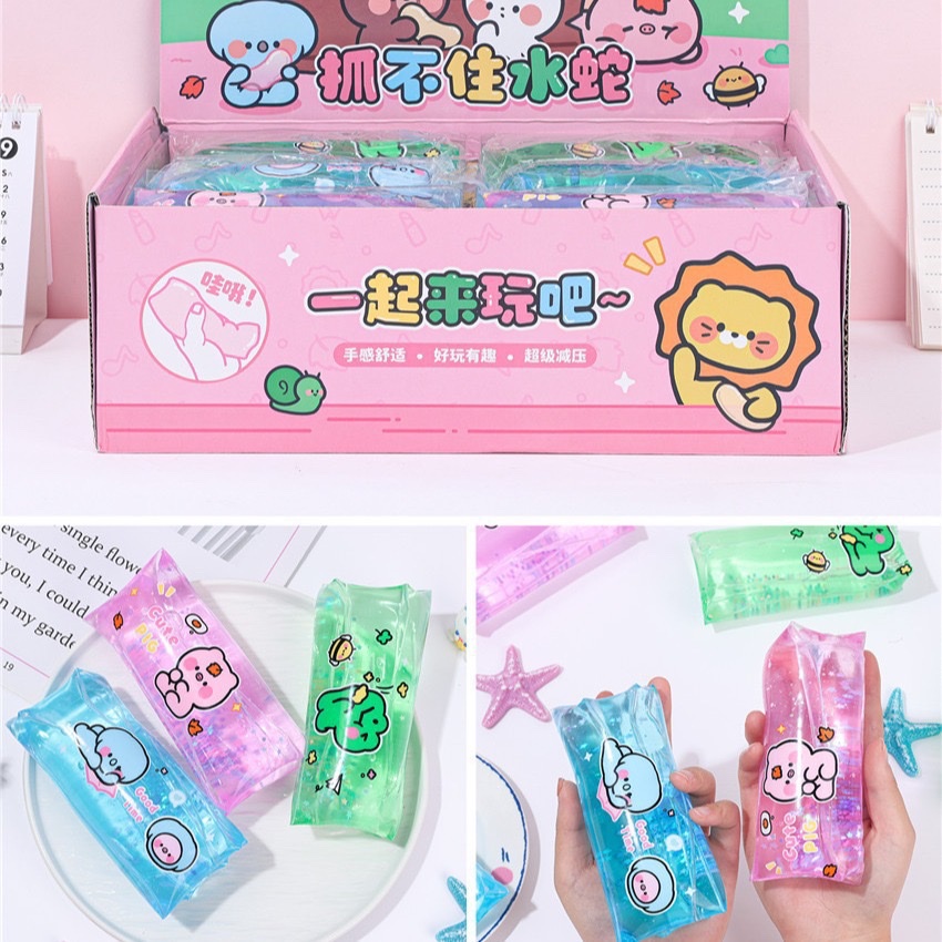 Factory direct sales of stress-relieving toys, water snake that can't be caught, new office stress-relieving slipper toys, student venting water bag toys wholesale Application Scenario