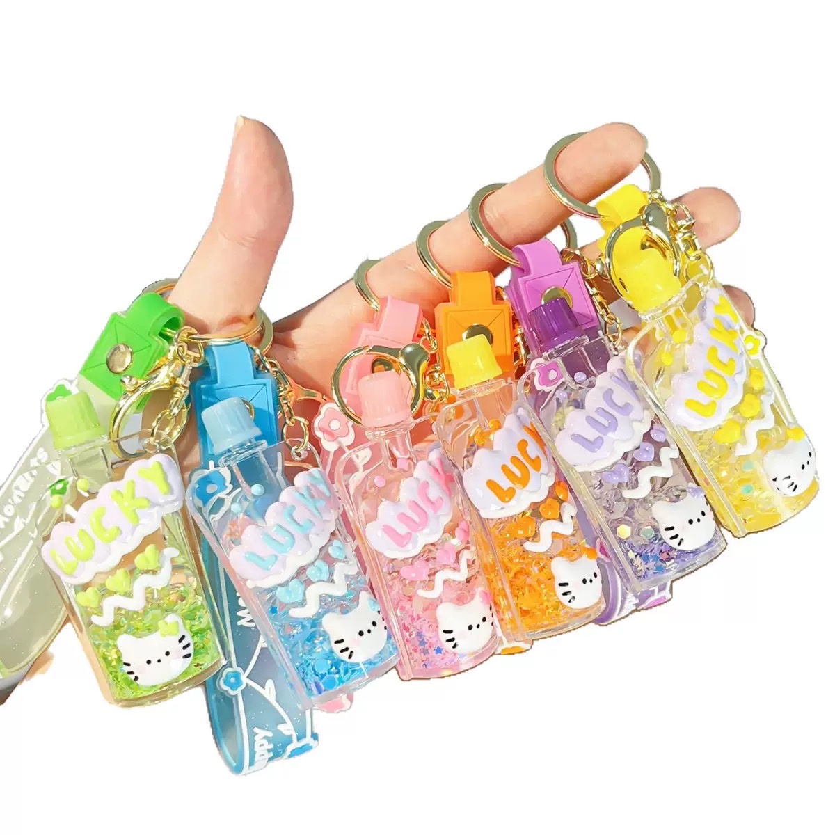 Acrylic sand bottles, hot air balloons, cute hand-painted beads, exquisite children's pendants, gifts, keychains, small items for street vending, blind boxes for matching Item Picture