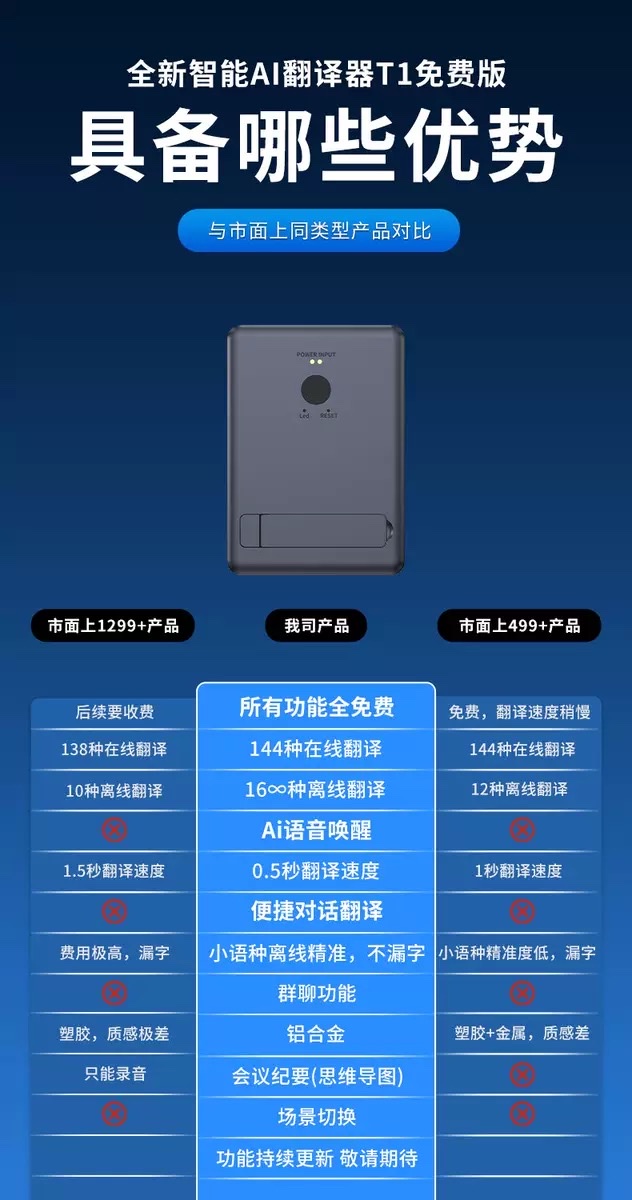 The portable multilingual translator for smart phones is an intelligent AI translation device that supports real-time translation detail image 2