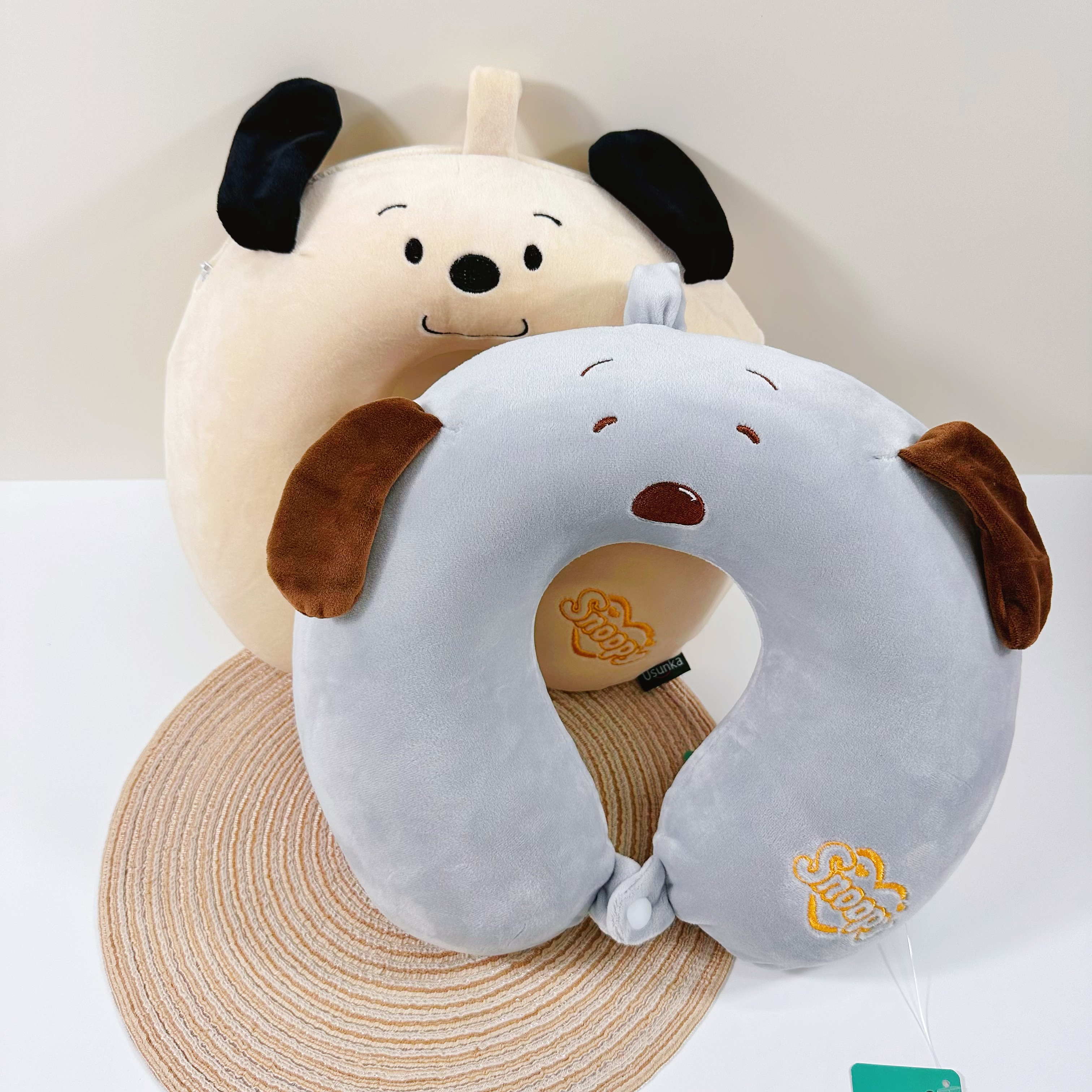 外贸记忆棉旅行枕U型护颈枕午睡颈枕慢回弹飞机坐车睡觉u型枕批发 白底实物图