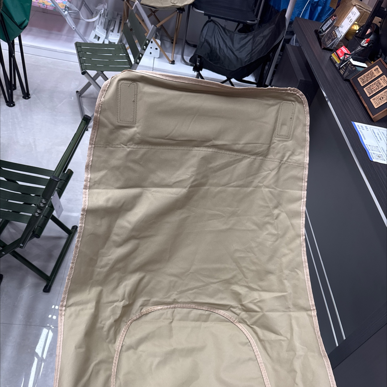 Outdoor products camping table and chair set, portable folding camping vehicle, special lightweight multi-functional leisure chair details Picture