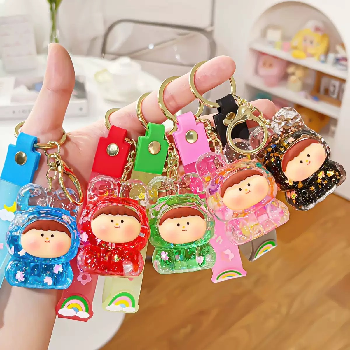 Mini Lilith Acrylic pop-up trendy toys, cute accessories, oil-filled liquid keychains, pendants and small gifts series Specification image