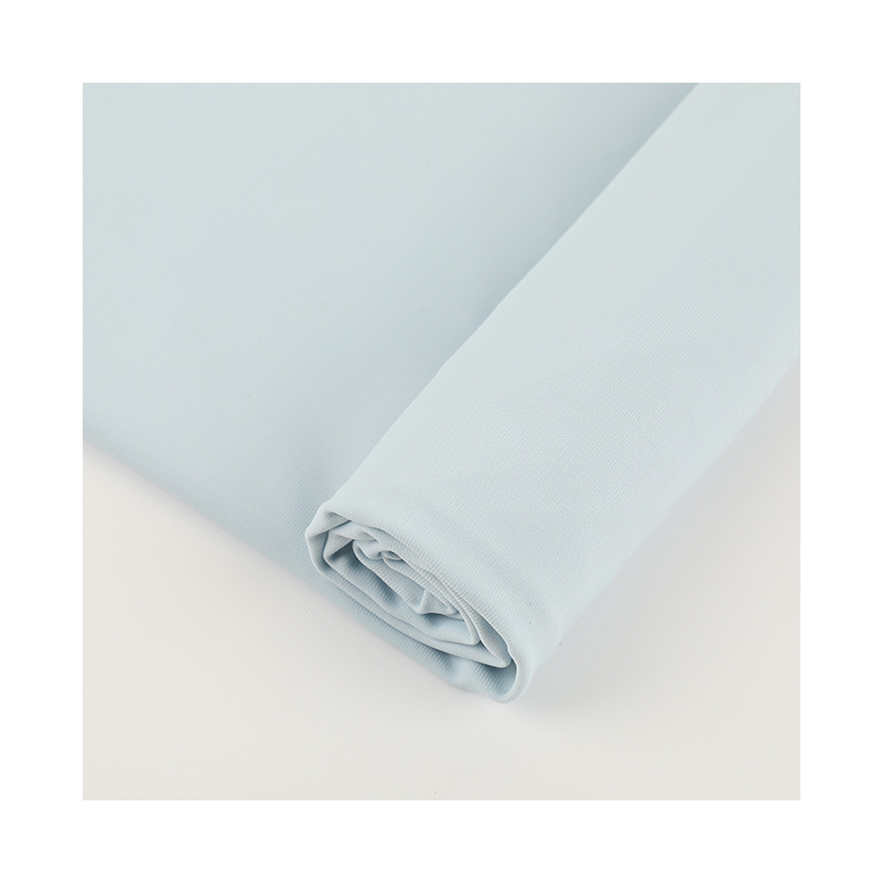 锦纶冰感防晒服面料速干UPF50+运动泳衣防晒衣布料夏季户外防紫外线白底实物图