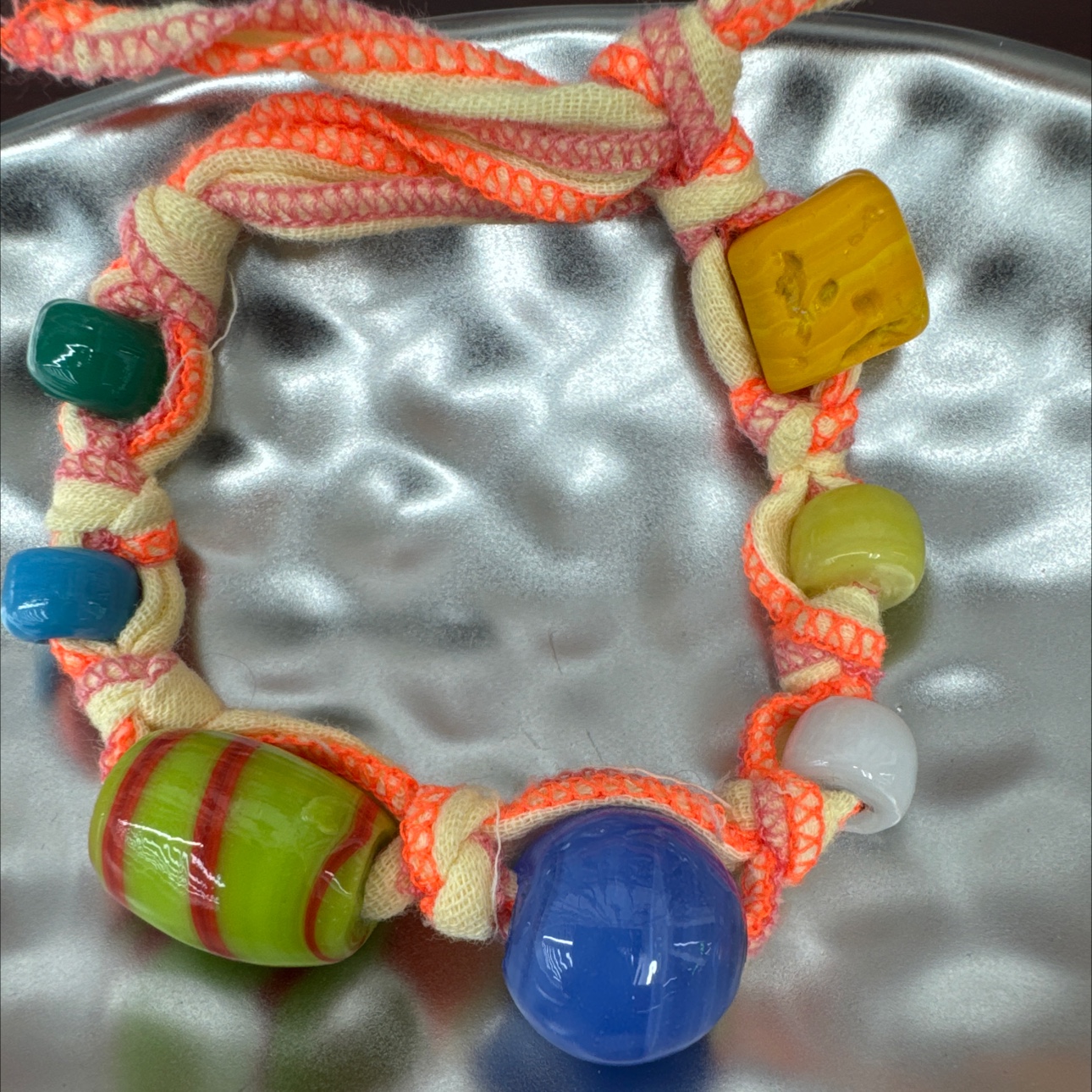 进口尼泊尔老琉璃百搭可爱手链编织手串琉璃手饰时尚手链女款手链手串饰品礼物图