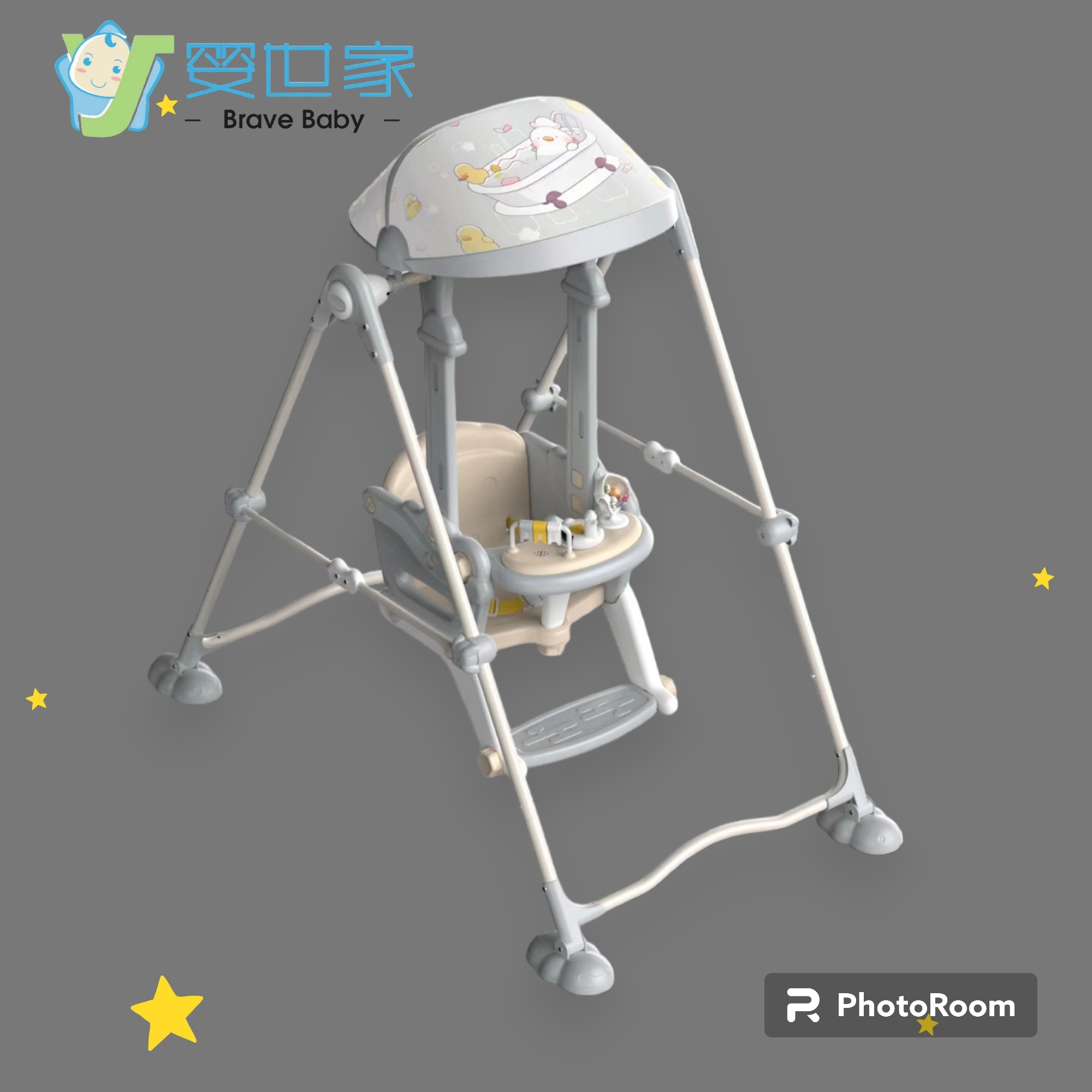 婴儿秋千宝宝摇椅儿童摇篮多功能安抚摇摇椅家用轻便可调节安全带细节图