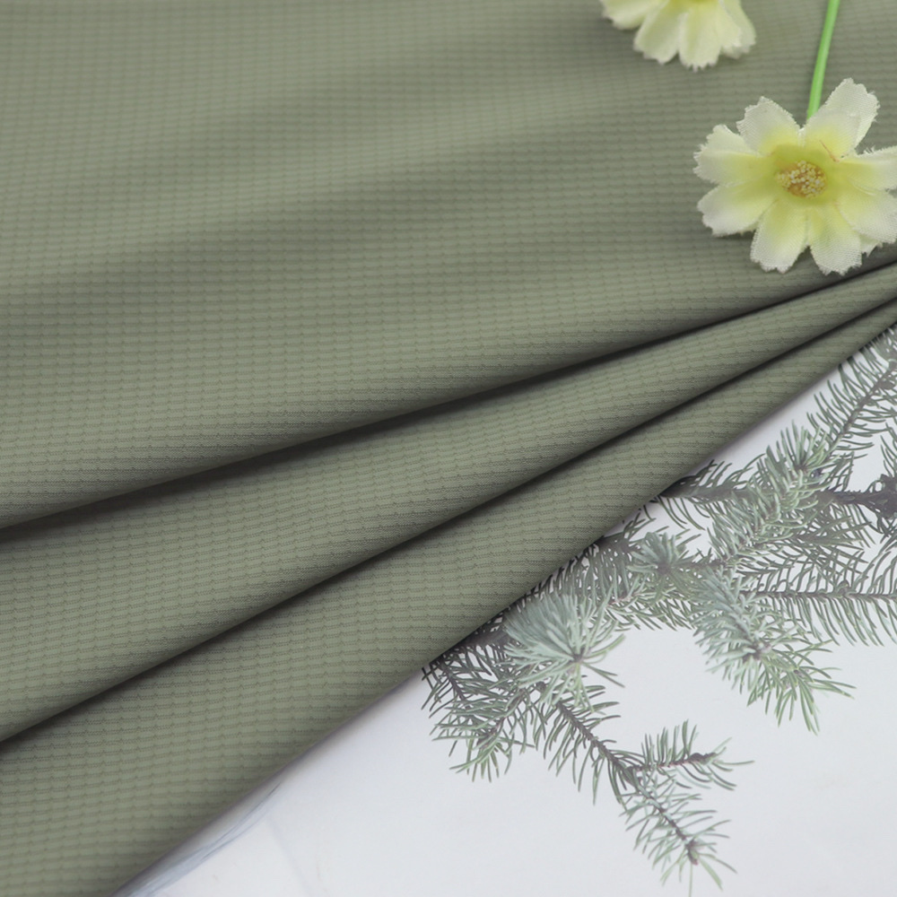 锦纶高弹凉感速干运动服面料春夏精致格面料排汗透气舒适布料产品图