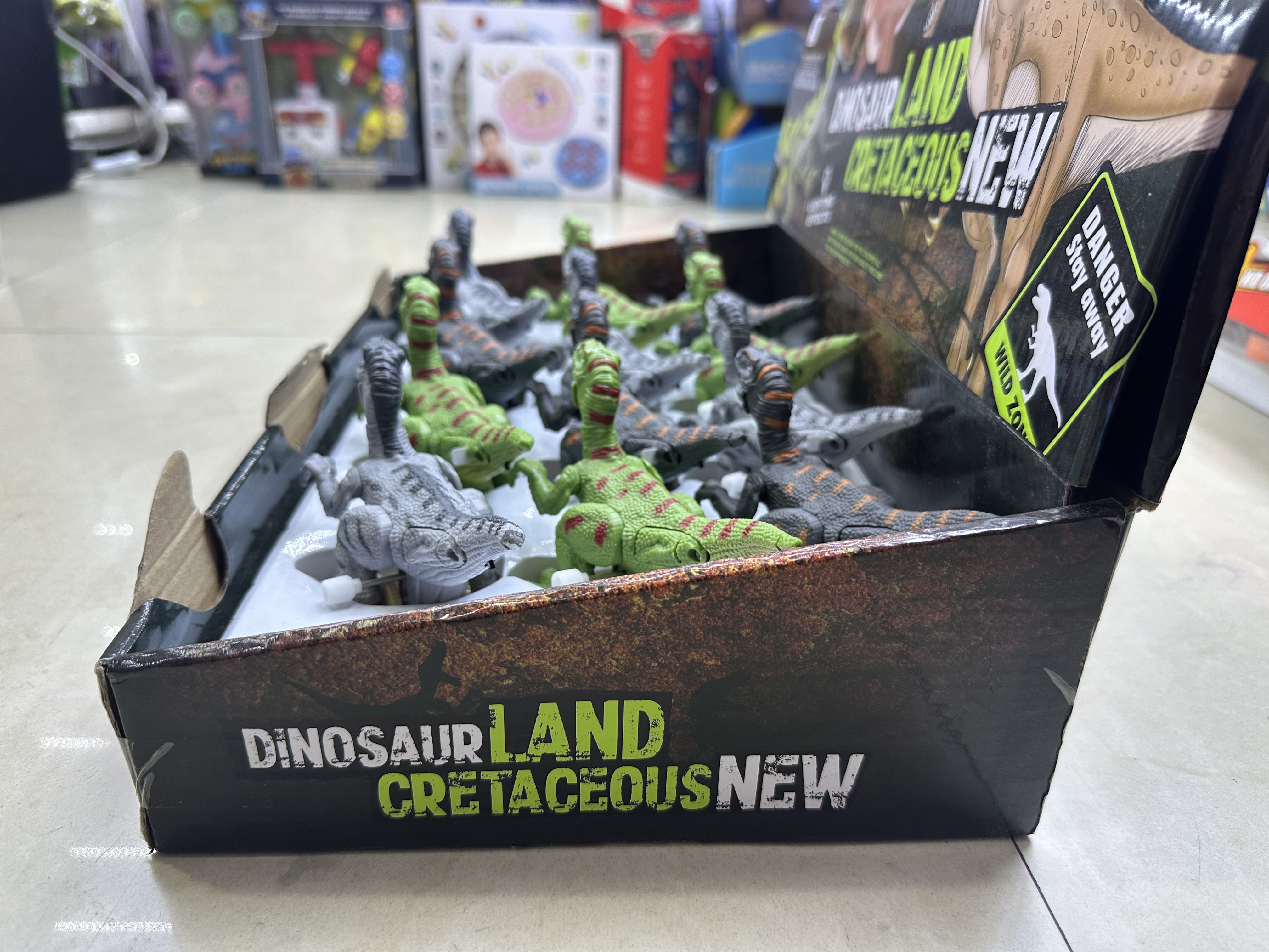 电动万向恐龙软硅胶贴片儿童圣诞节装扮扭蛋机按压恐龙细节图