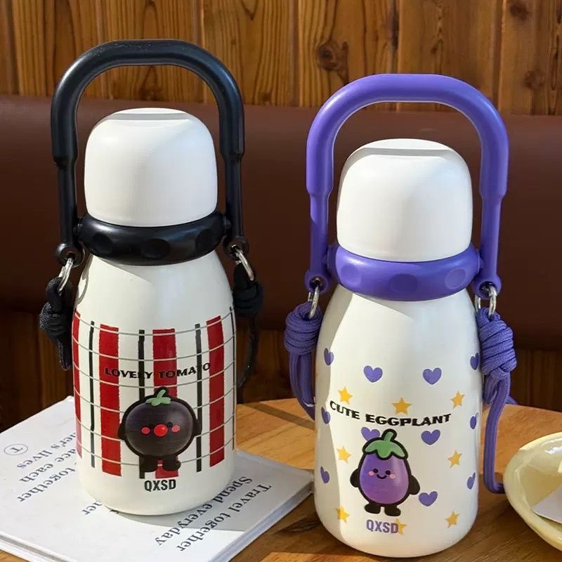 Large-capacity insulated cup 2025 new model, other high appearance level girls' straw, student portable water bottle for going out, children's insulated cup 680ML details Picture